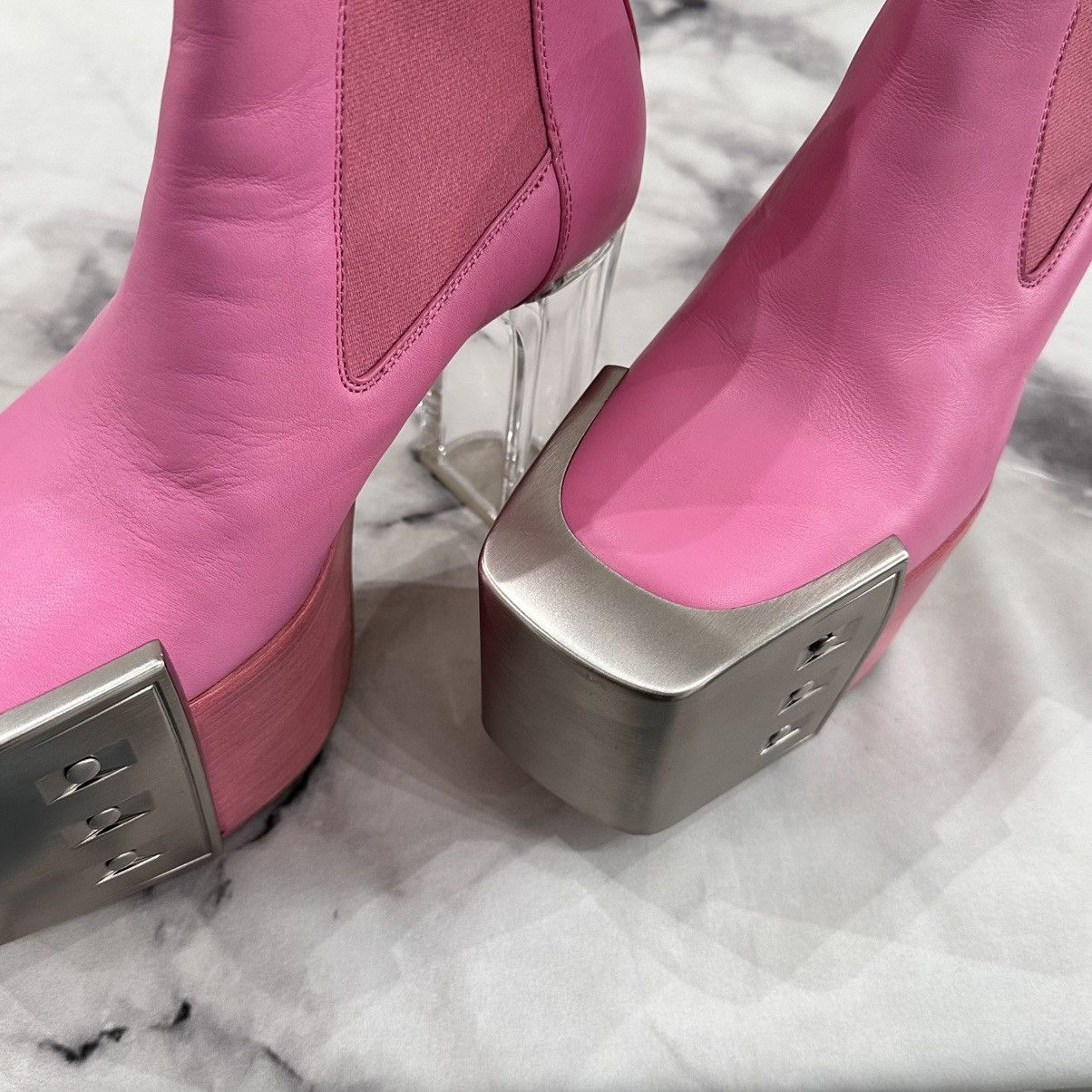 Rick Owens RICK OWENS ROSE PINK LEATHER PLATFORM KISS BOOTS SIZE 37 Size US 7 / IT 37 - 5 Thumbnail