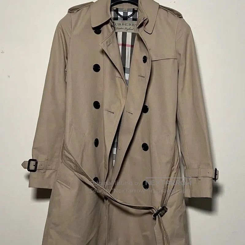 Burberry Burberry Women's Khaki Cotton Trench Coat. Size XS / US 0-2 / IT 36-38 - 1 Thumbnail