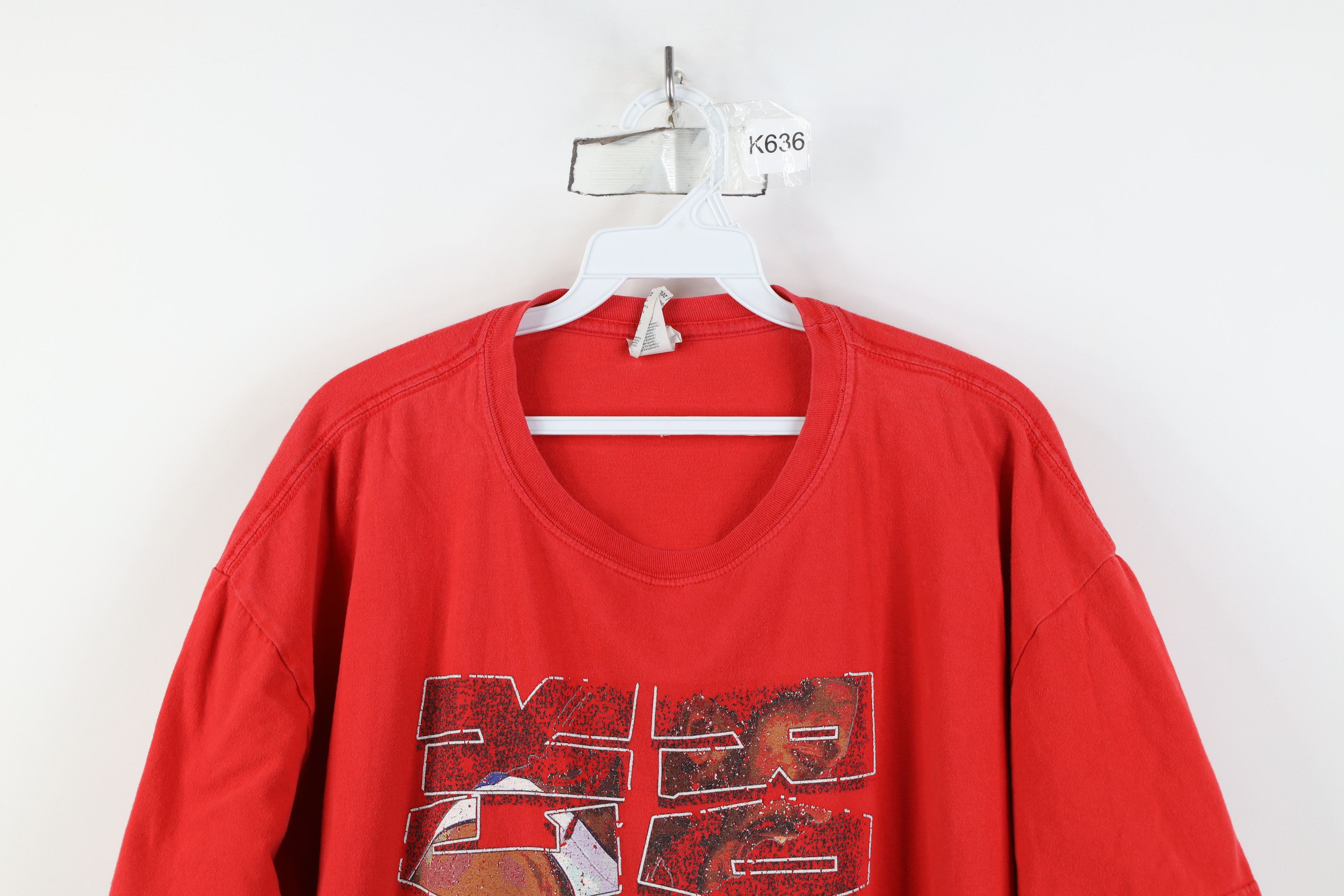 Vintage Y2K Derrick Rose Detroit Pistons Basketball T-Shirt Red #25 Size US XXL / EU 58 / 5 - 2 Thumbnail