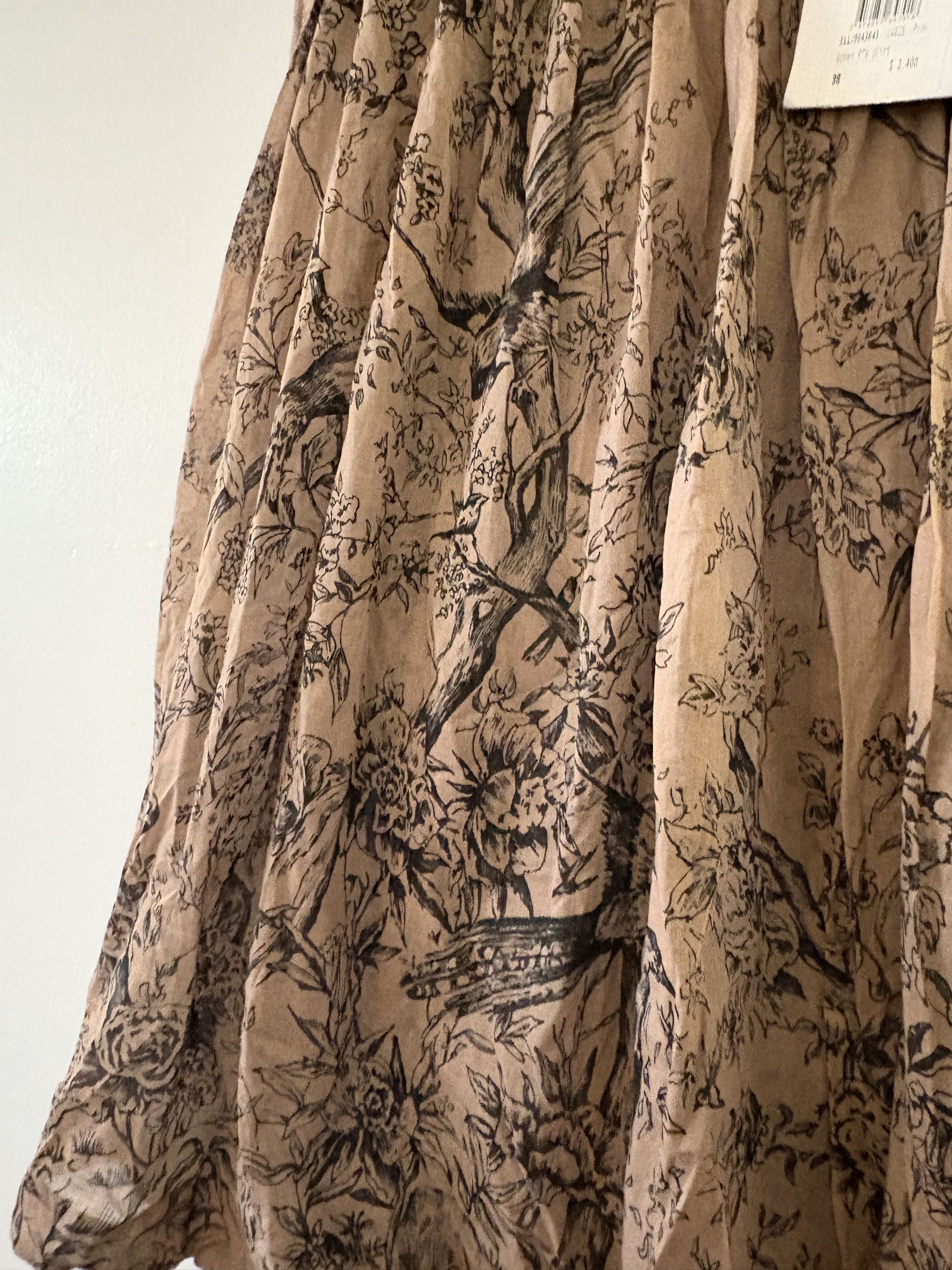 Dior DIOR Floral Midi Length Skirt in Brown SZ 6 NWT MSRP $2400 Size 28" / US 6 / IT 42 - 9 Thumbnail