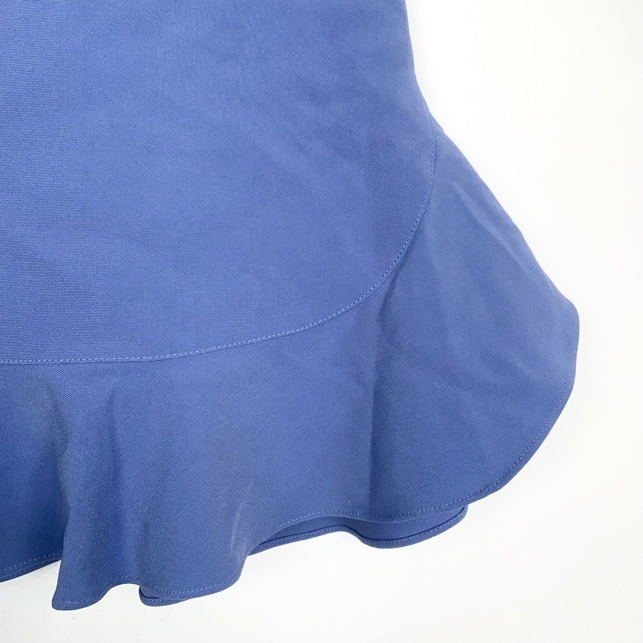 Miu Miu [MiuMiu] Flounce Hem A-Line Mini Skirt Hazy Blue EU 38 Size 38" / US 16 / IT 52 - 4 Thumbnail