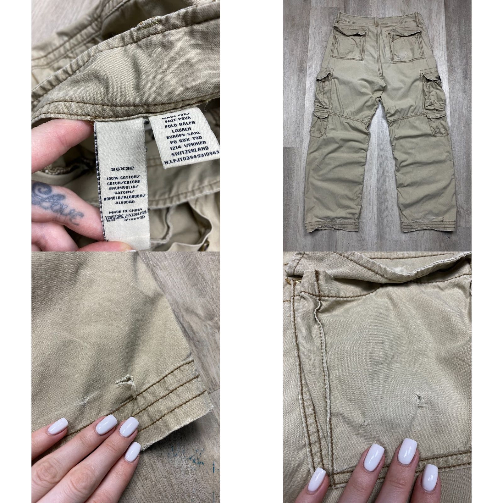 Polo Ralph Lauren Polo Jeans Co Ralph Lauren Tactical Utility Cargo Pants XL Men Beige Cotton Vintage Size US XL / EU 56 / 4 - 8 Thumbnail