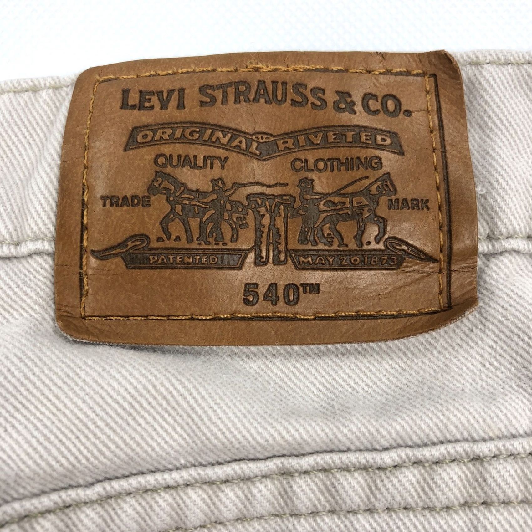 Levi's Levi's 540 Relaxed Fit Men's Jeans 38x32 Beige Tan Khaki Vintage 90s Levi's Signature 5-Pocket Denim Straight Jeans Mens Size US 38 / EU 54 - 5 Thumbnail