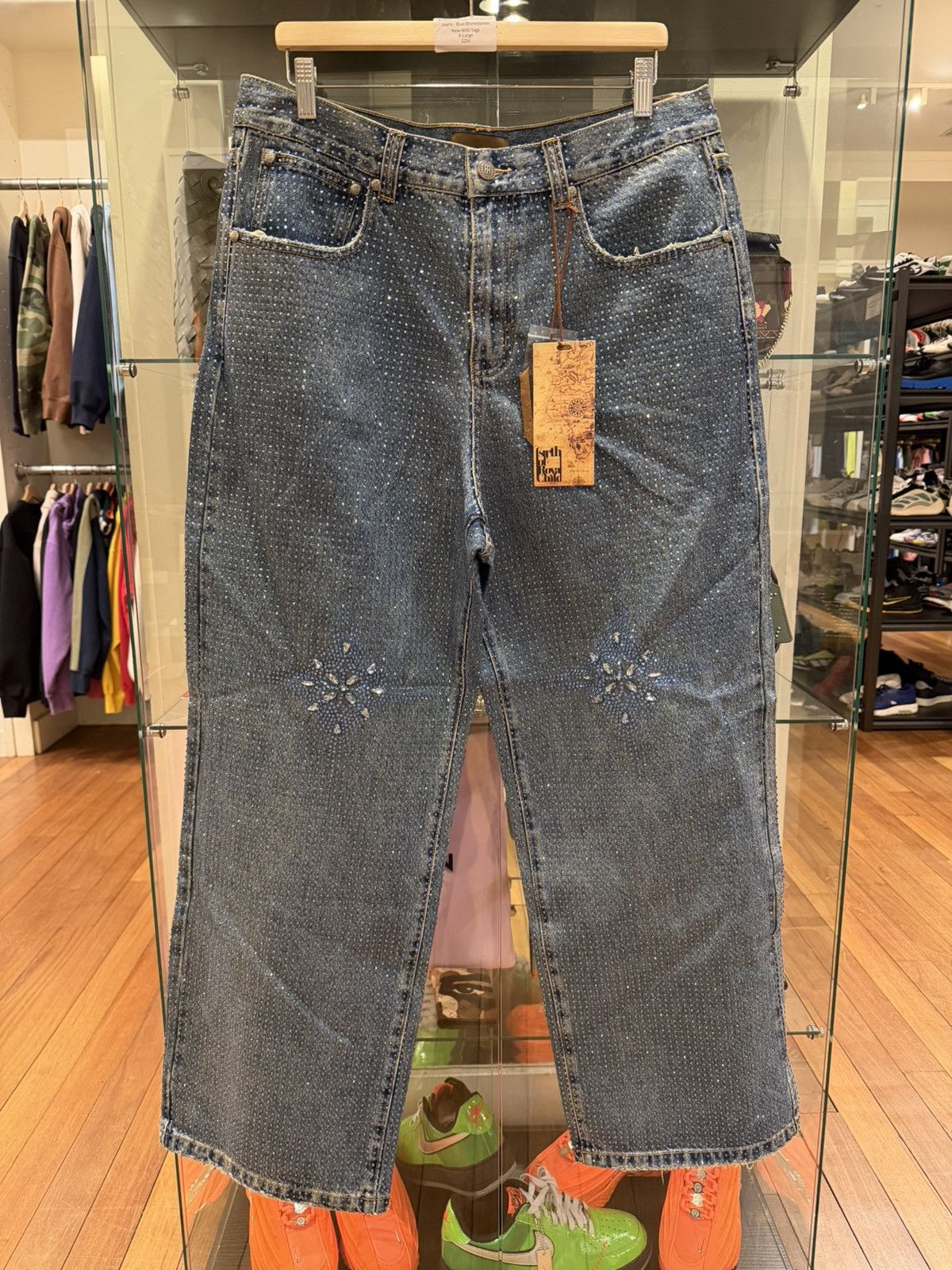 Birth of Royal Child Birth of Royal Child Blue Rhinestone Denim Jeans Size US 36 / EU 52 - 1 Thumbnail