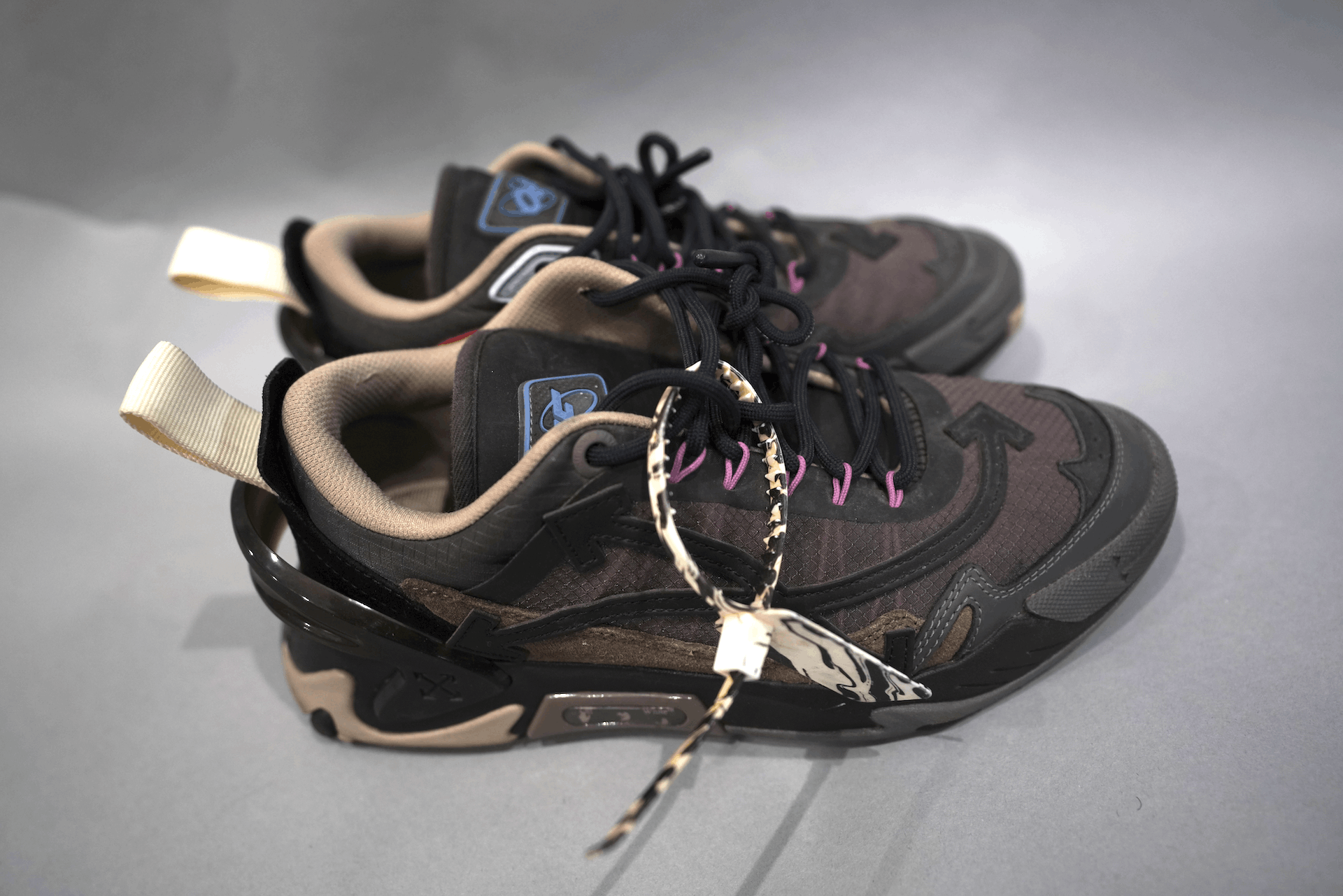 Off-White Off-White Odsy 2000 Black and Brown Sneakers Size US 8.5 / EU 41-42 - 3 Thumbnail