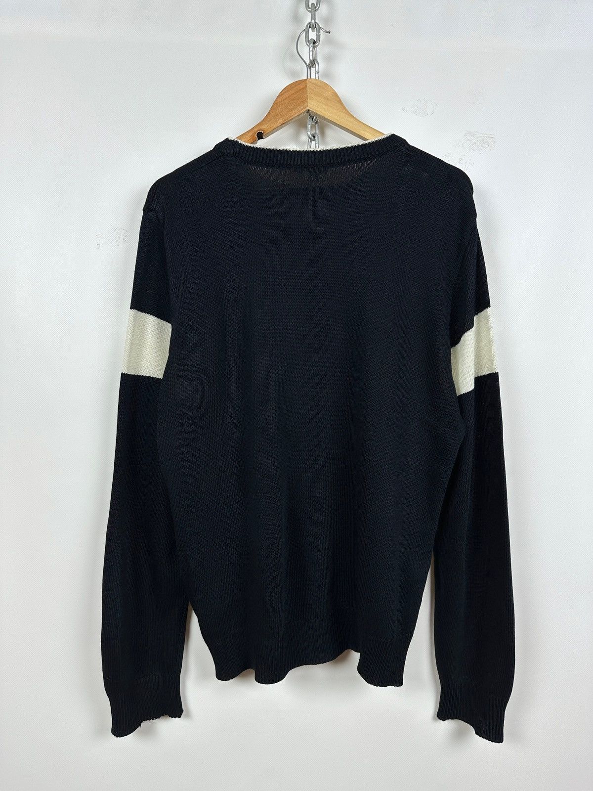 Diesel Vintage Diesel Y2K Big Logo Navy Blue Knit Sweater Size US L / EU 52-54 / 3 - 4 Thumbnail