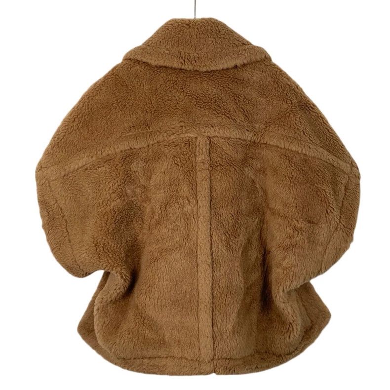 Max Mara Max Mara Camel Teddy Cropped Cape Coat with Lapel and Diag Size S / US 4 / IT 40 - 2 Thumbnail