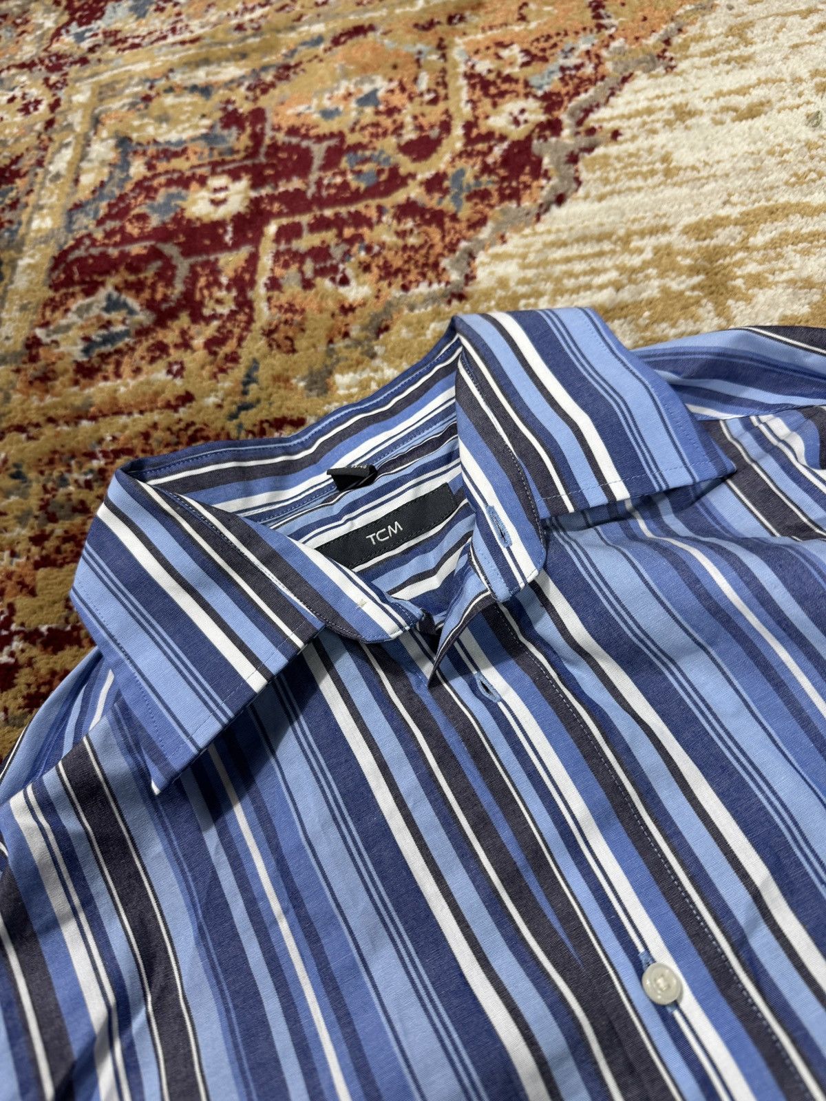 Japanese Brand ᶠᵃⁿᶜʸᵍᵘʸBOXY Trashed Shirt Vintage Cropped Button Up 90s 80 Size US M / EU 48-50 / 2 - 2 Thumbnail