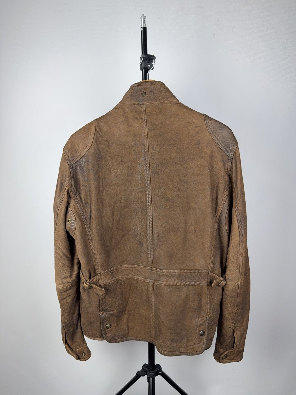 Massimo Dutti Vintage 90s Massimo Dutti Brown Leather Moto Western Jacket Size US L / EU 52-54 / 3 - 8 Thumbnail