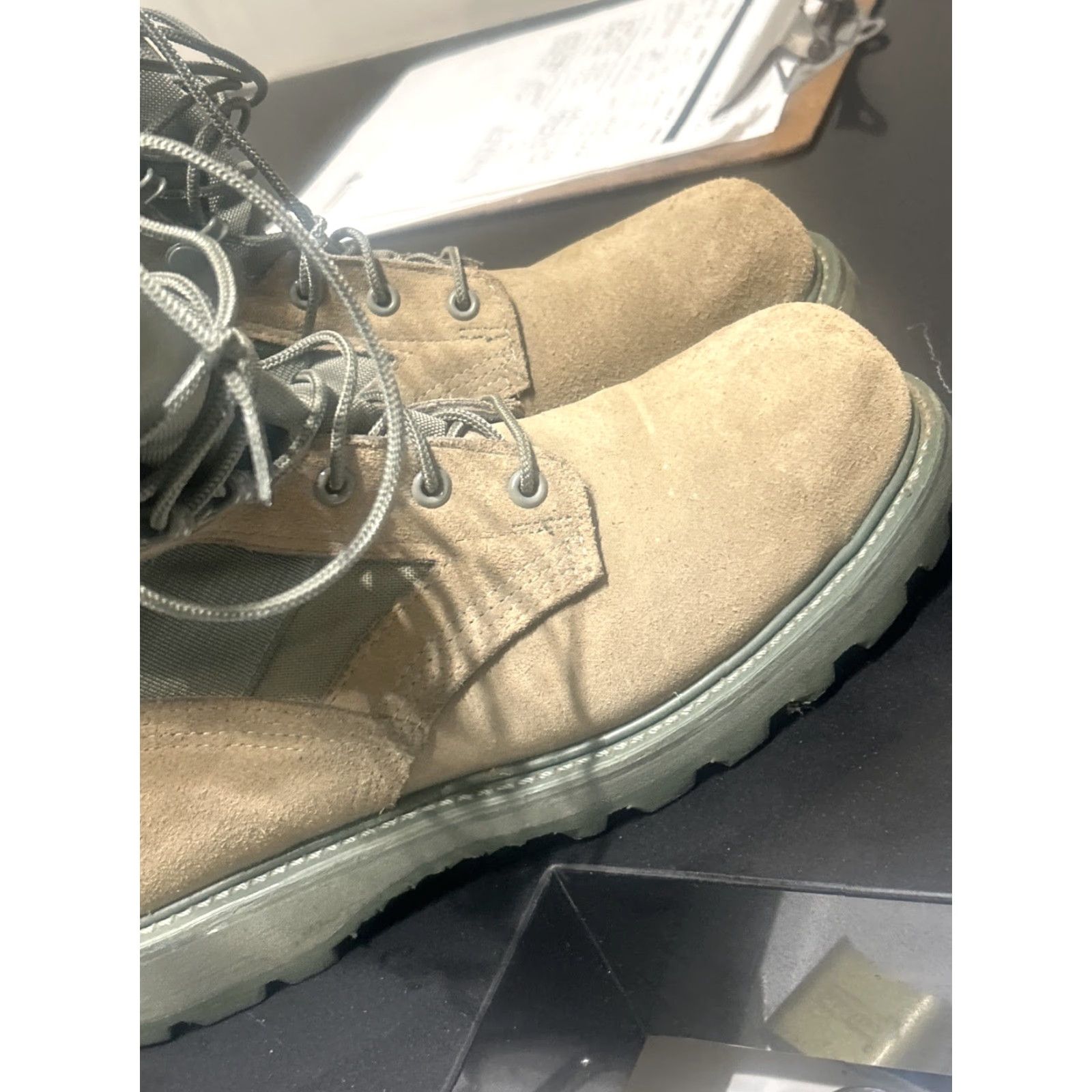 Vibram Vibram 8430 Military Boots Steel Toe Mondo Sage Green Suede Size 9 Men Combat USA Boots Size US 9 / EU 42 - 5 Thumbnail
