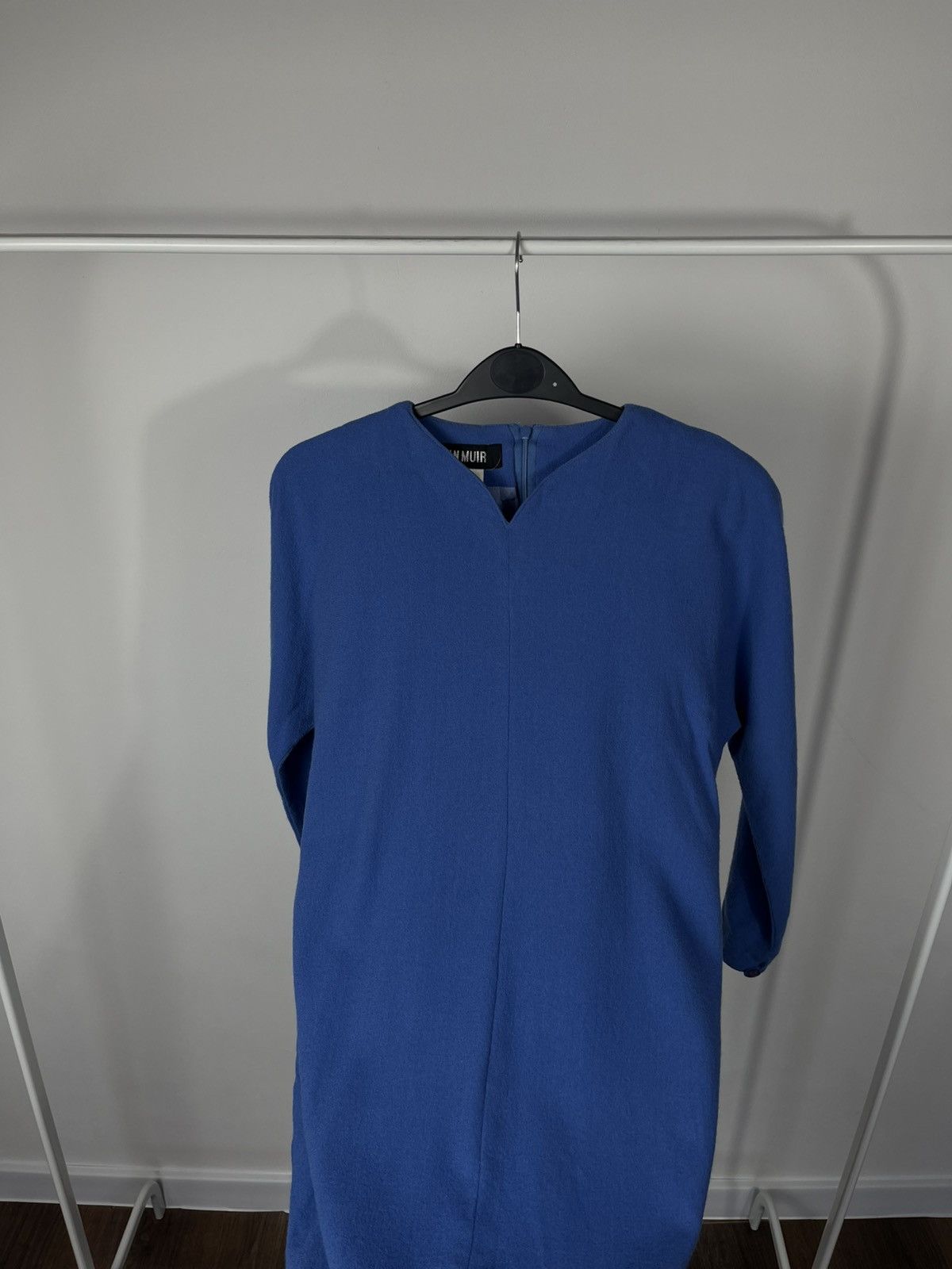 Other Vintage Jean Muir Blue Wool Long Sleeve Dress UK 12 US 10 Size M / US 6-8 / IT 42-44 - 8 Thumbnail