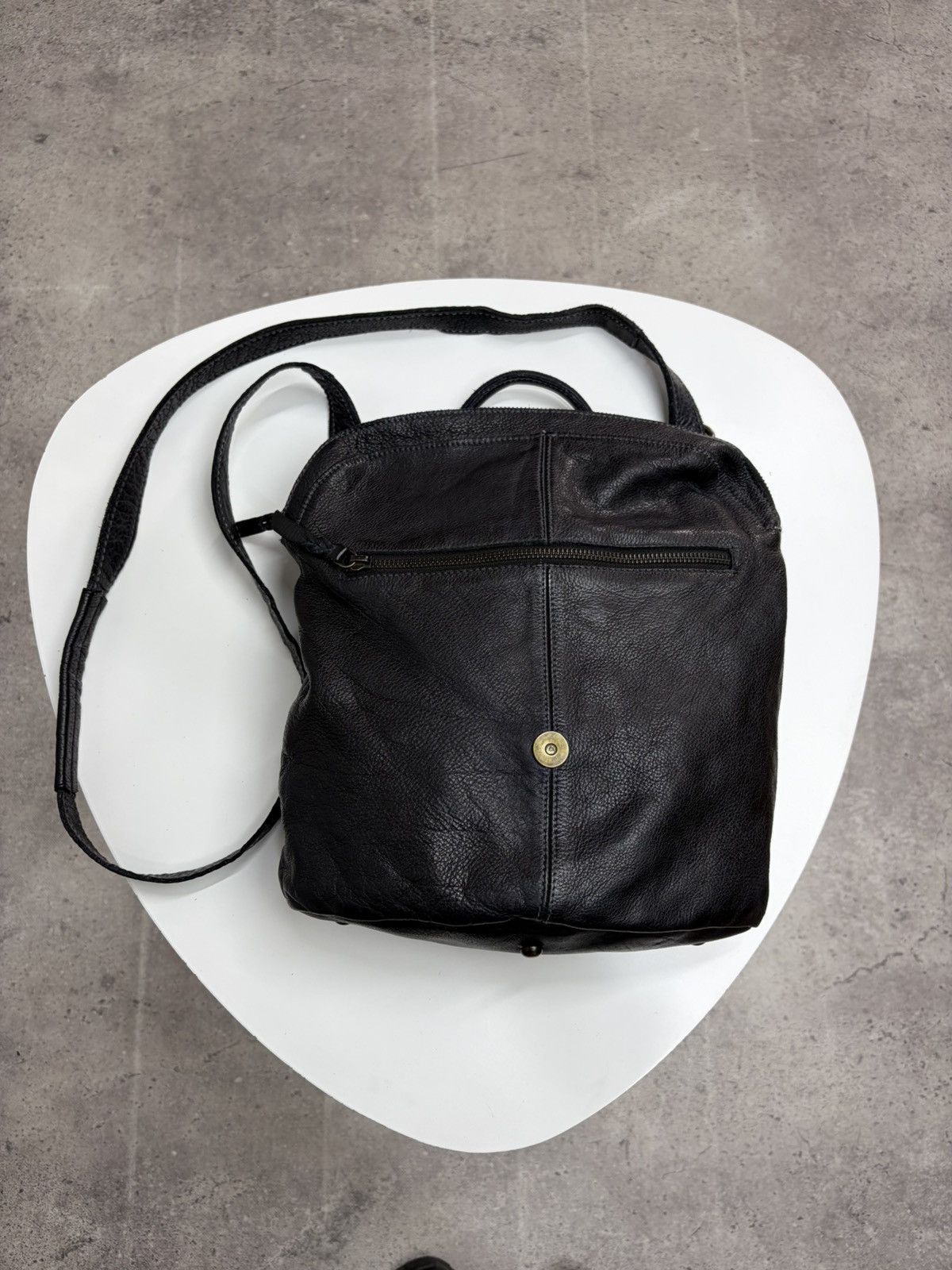 KMRii Vintage Leather Backpack Shoulder Bag 2Way Y2K Distressed Size ONE SIZE - 16 Thumbnail