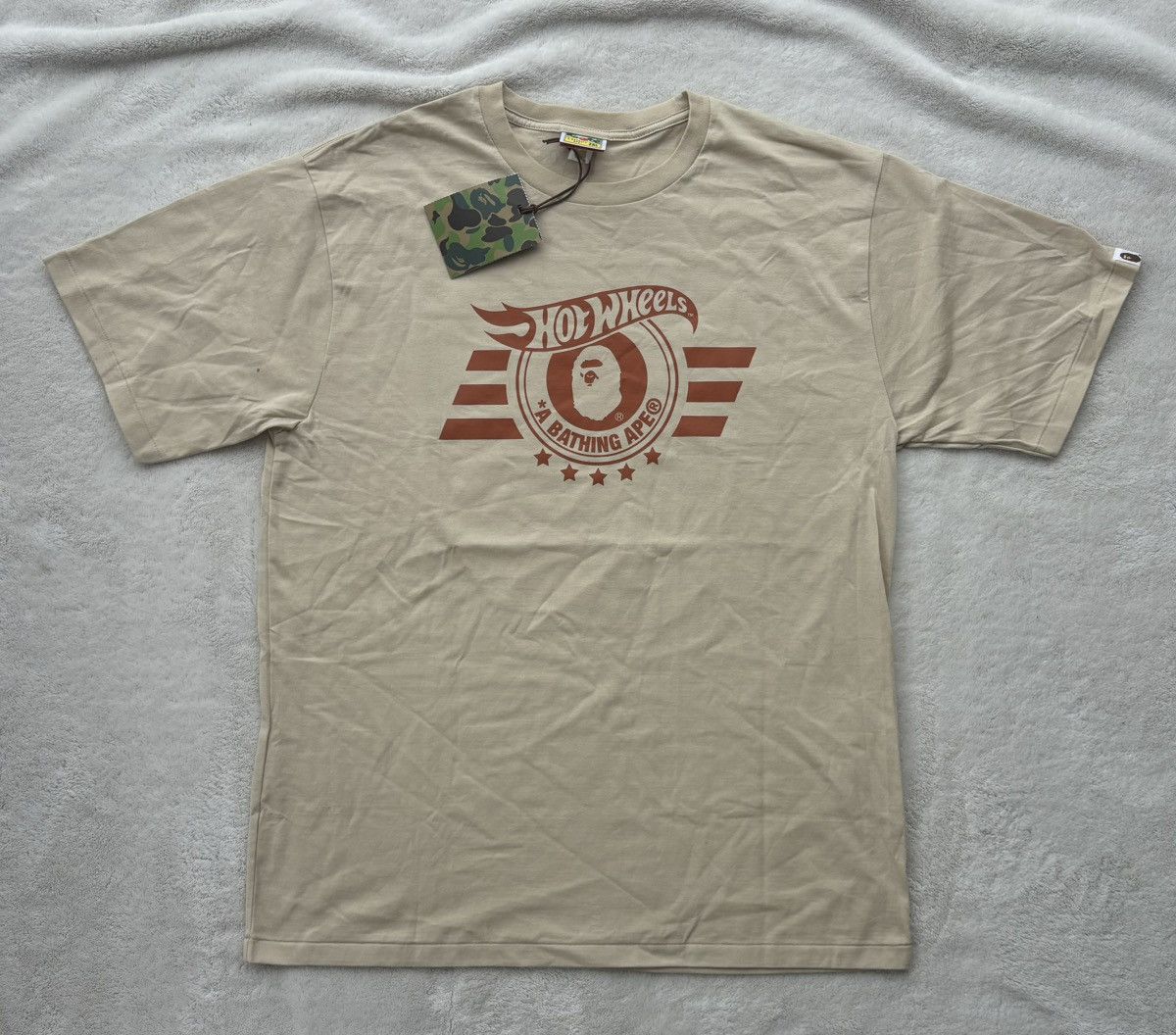 Bape Bape x Hot Wheels Collection Tan Tee Size US XXL / EU 58 / 5 - 1 Thumbnail