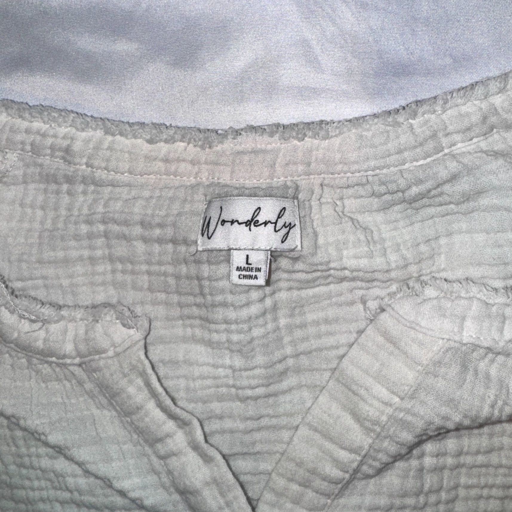 Vintage Wonderly Ivory Waffle Knit Button-Up Shirt Long Sleeve L Casual Women's Regular Size L Size L / US 10 / IT 46 - 2 Thumbnail