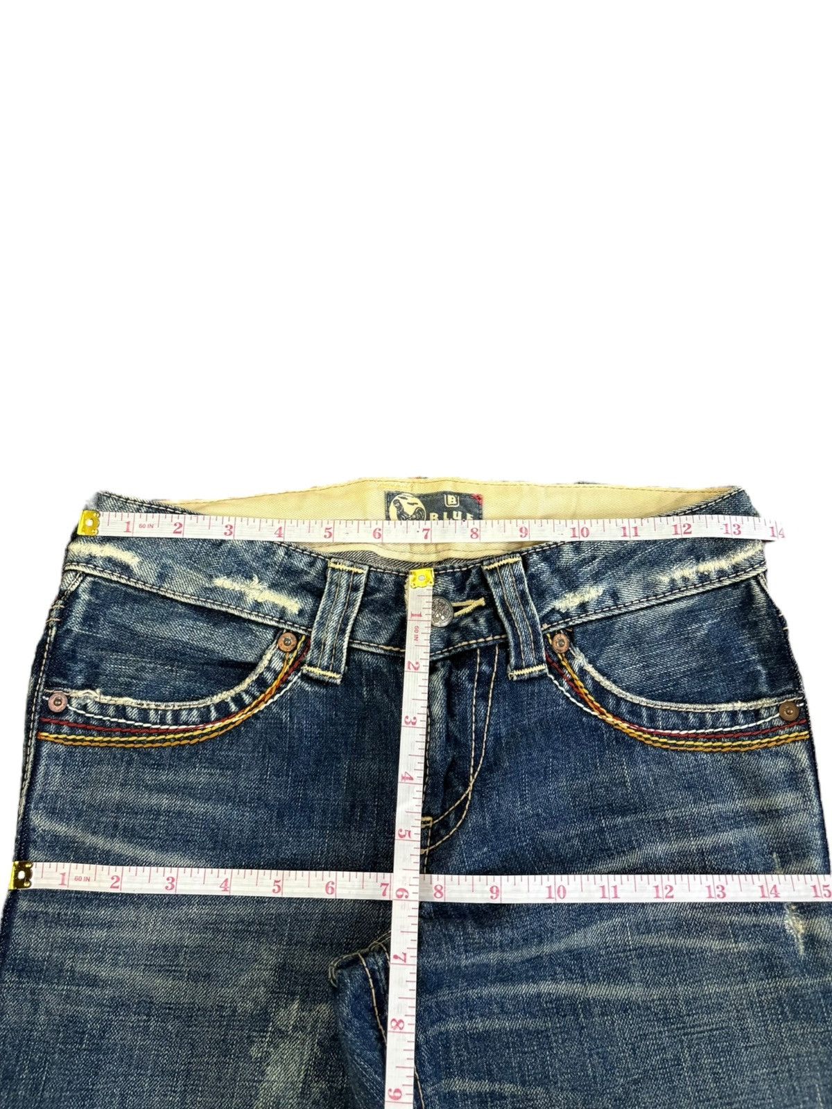 Diesel Vintage Japanese Brand Rusty Distress Low Rise Flare Jeans Size 27" / US 4 / IT 40 - 6 Thumbnail