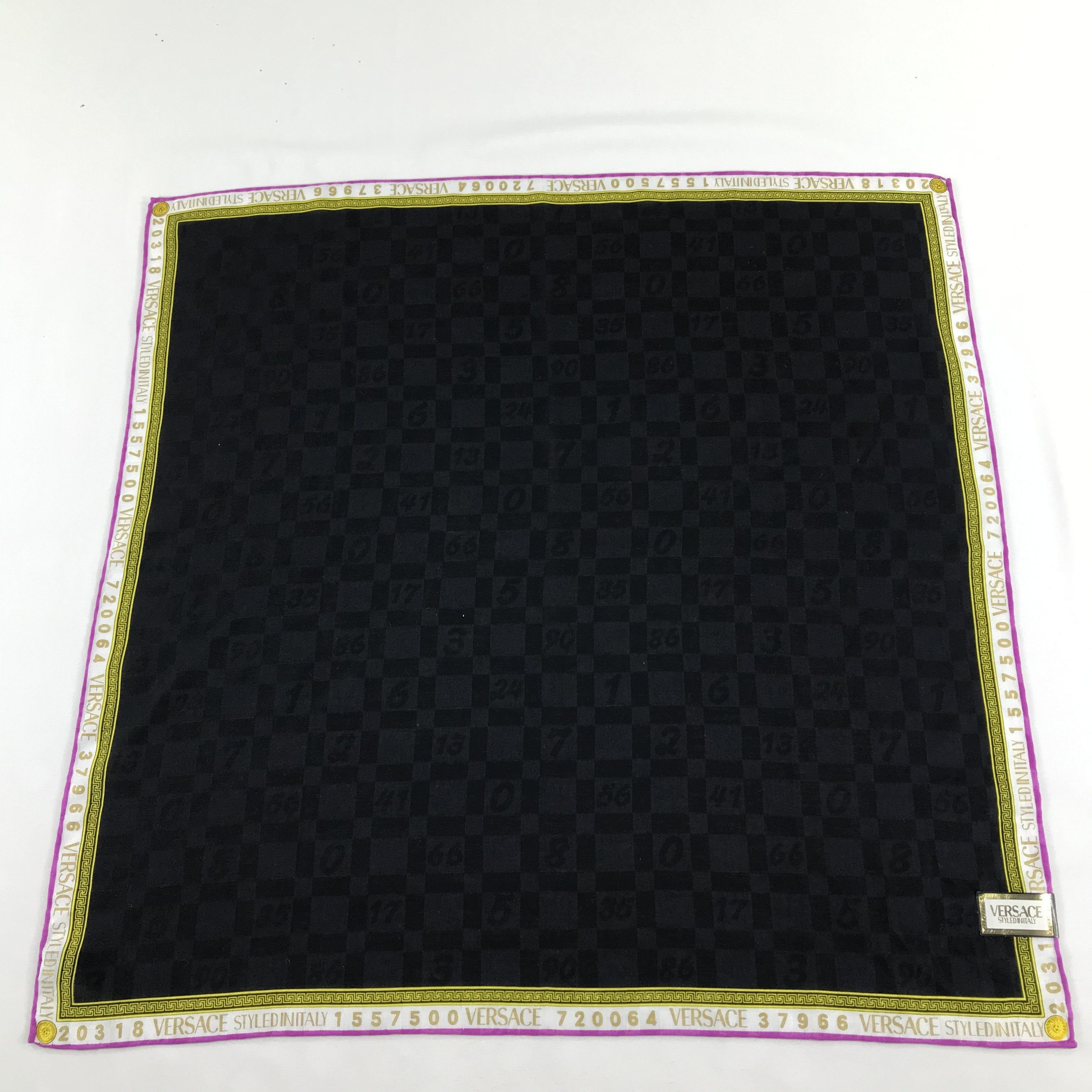 Versace Versace Numbers Handkerchief Neckerchief Bandana H636 Size ONE SIZE - 1 Thumbnail