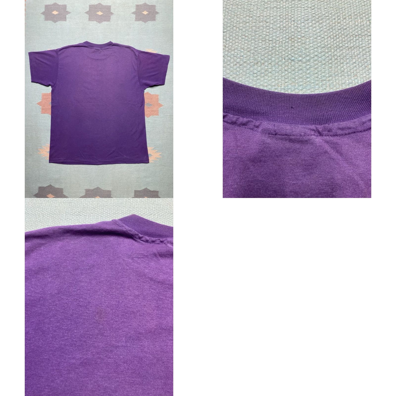 Hanes VINTAGE 80s Hanes T-Shirt Los Angeles Lakers LA Training Camp NBA Basketball XL Purple Mens Shirt Size US XL / EU 56 / 4 - 8 Thumbnail