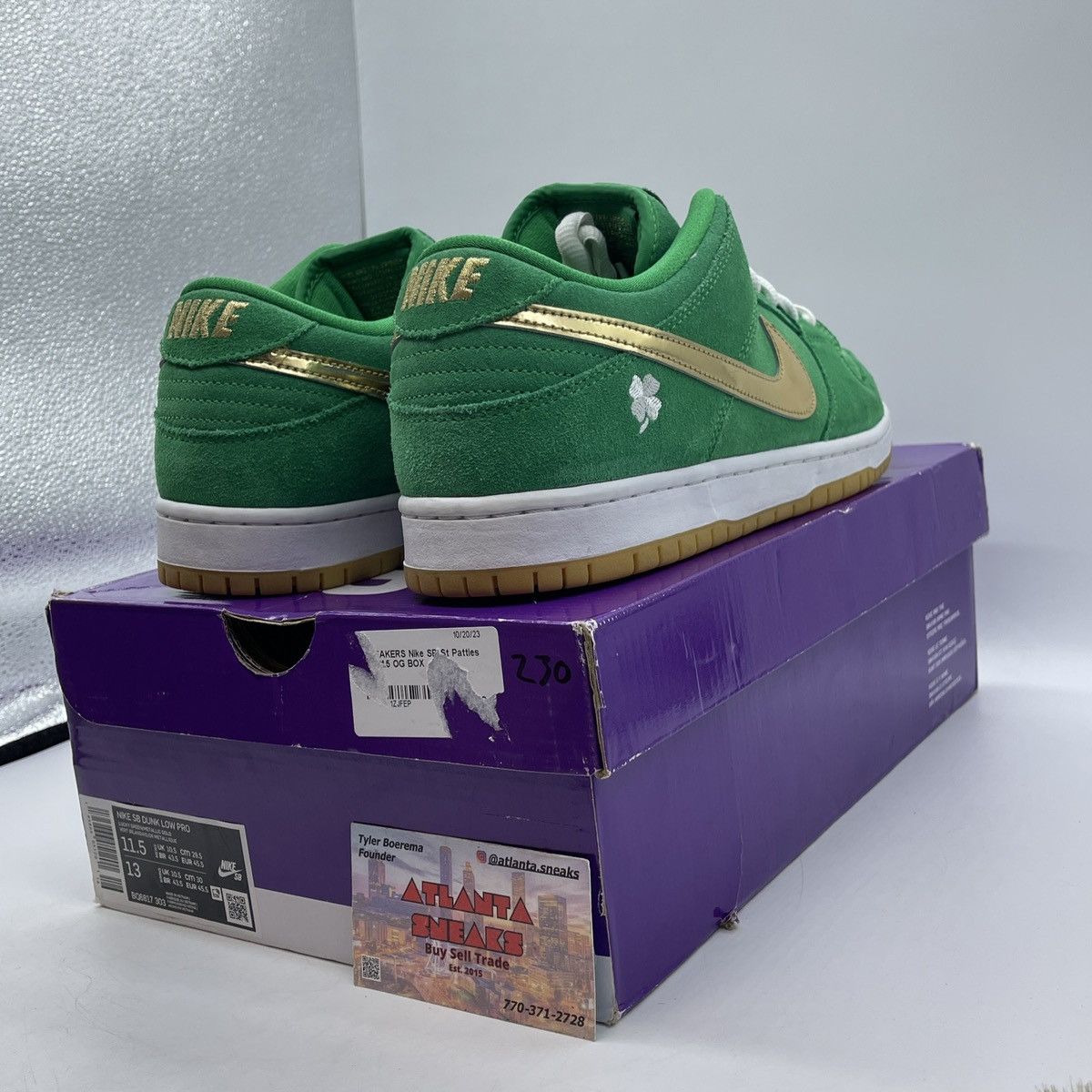 Nike Dunk low at Patrick day Size US 11.5 / EU 44-45 - 5 Thumbnail