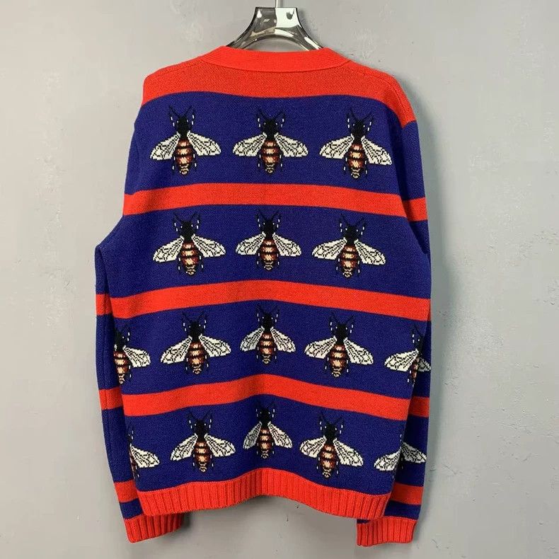 Gucci Gucci Little Bee Wool Knitted Cardigan Jacket 2502-Nextarro Size US M / EU 48-50 / 2 - 2 Thumbnail
