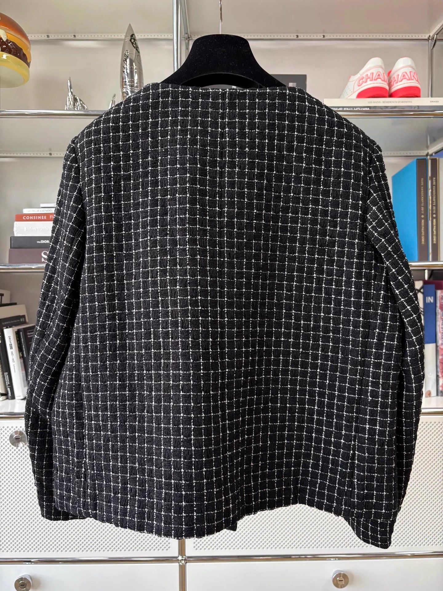 Chanel Chanel 16S B&W Check Crewneck Knit Jacket 40 Size M / US 6-8 / IT 42-44 - 5 Thumbnail