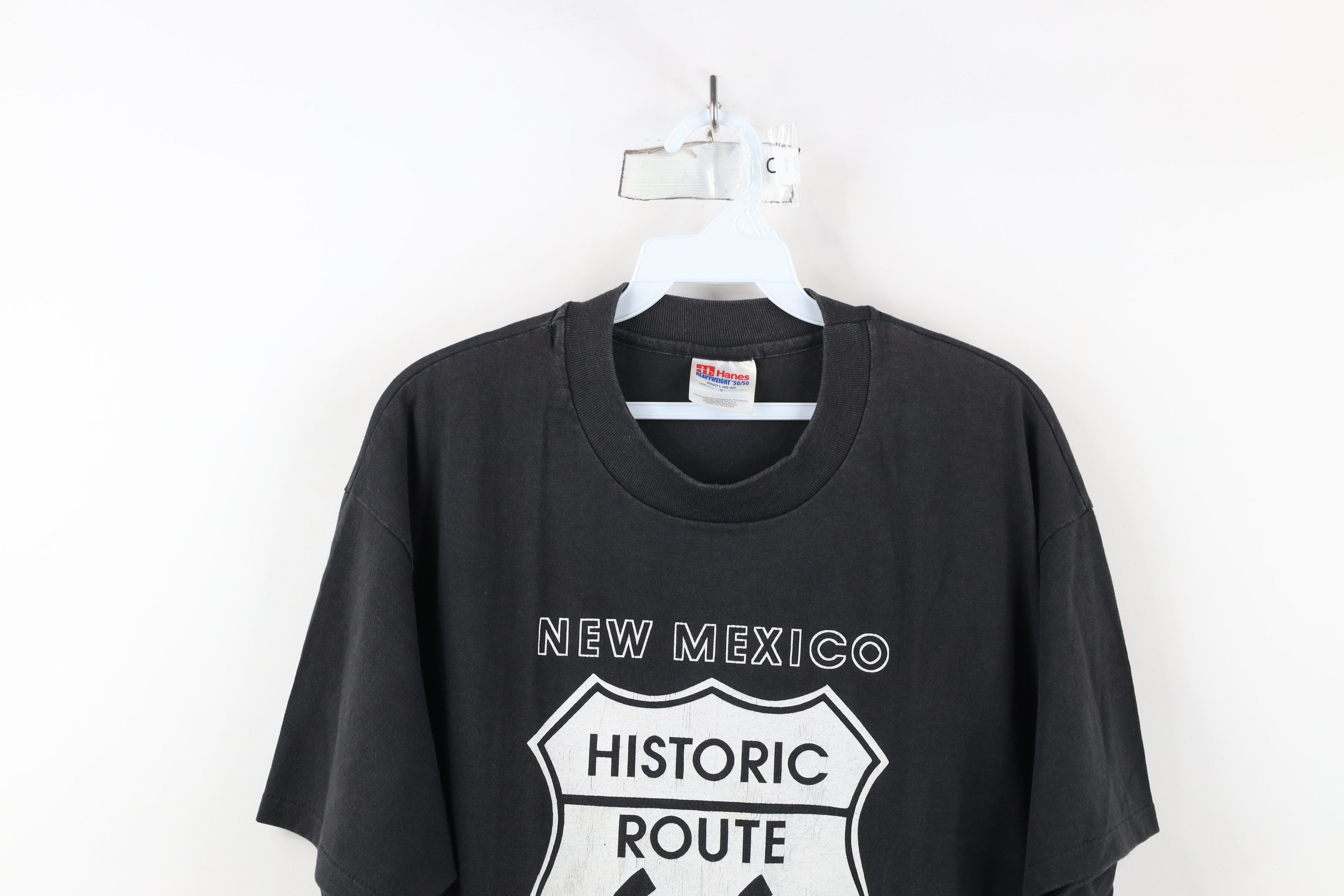 Vintage Vintage 90s Streetwear Spell Historic Route 66 T-Shirt Black Size US L / EU 52-54 / 3 - 2 Thumbnail