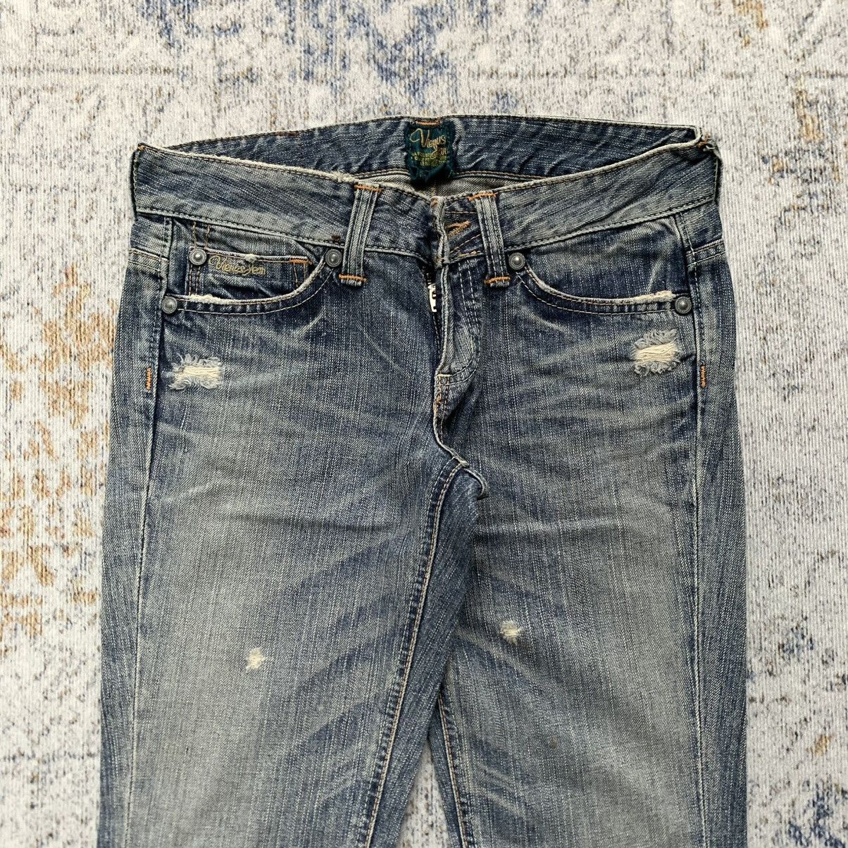 Japanese Brand × Vintage Y2K Rare Japanese Brand Edwin Venus Distressed Flared Jeans Size 28" / US 6 / IT 42 - 2 Thumbnail