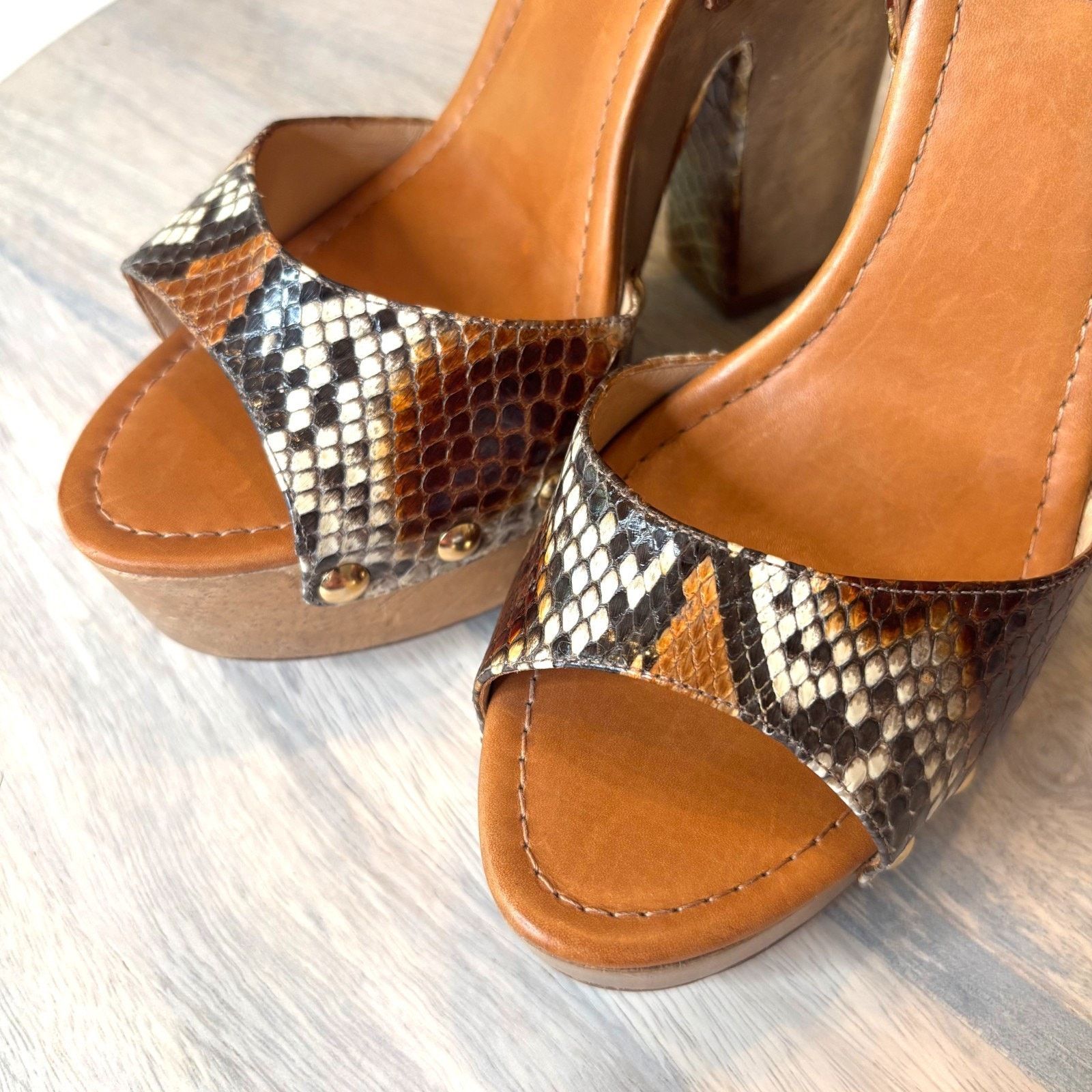 Alexandre Birman Alexandre Birman Exotic Print Open Toe Sandals US Size 9 Size US 9 / IT 39 - 7 Thumbnail