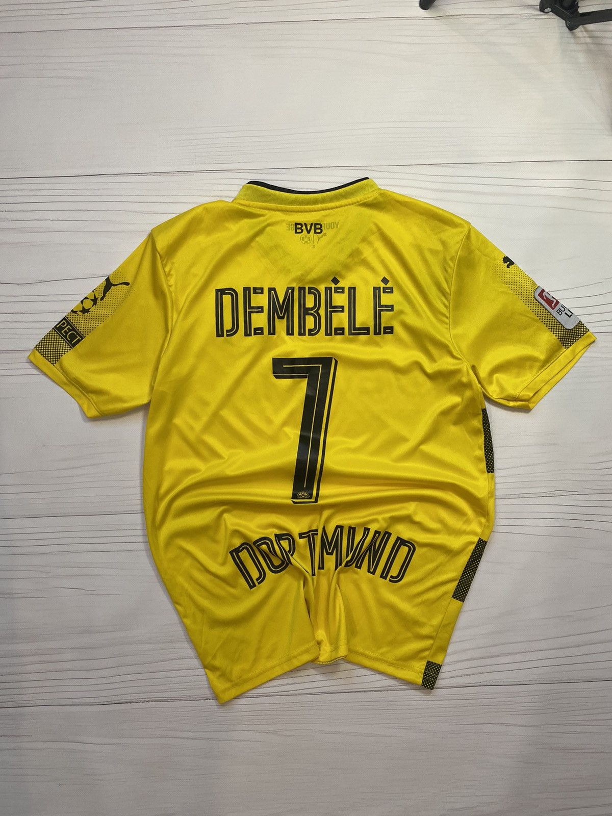Puma × Vintage Puma Borussia Dortumd 2017/18 home Dembele y2k t shirt Size US S / EU 44-46 / 1 - 2 Thumbnail