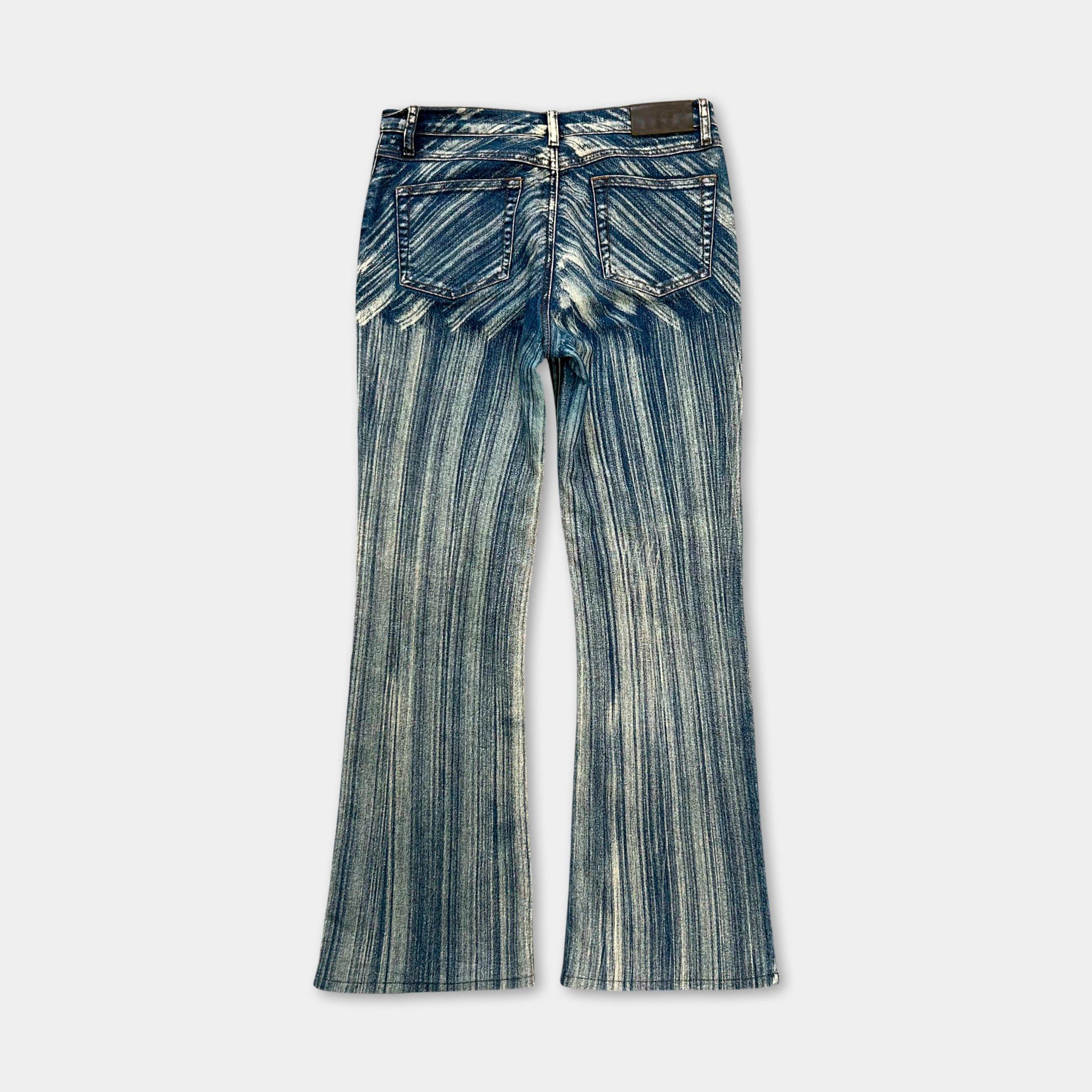 Just Cavalli Just Cavalli 2000's Paint Effect Striped Jeans Size 27" / US 4 / IT 40 - 5 Thumbnail