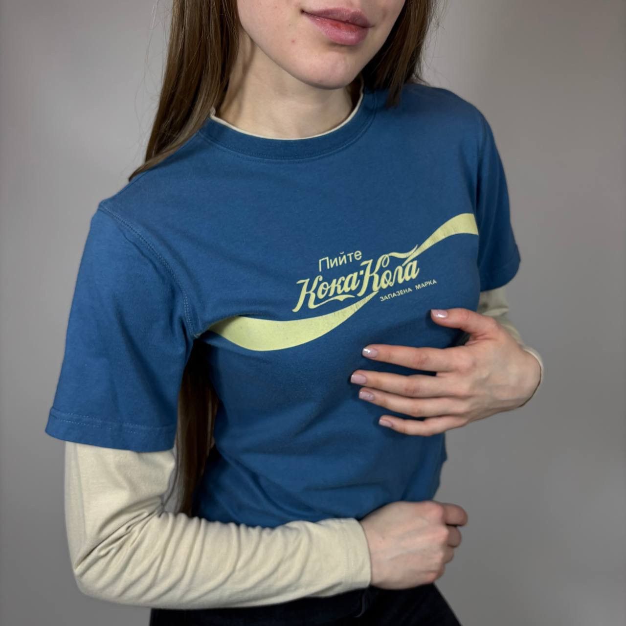 Coca Cola RARE 90s Vintage Coca Cola Big Logo Retro Longsleeve Size S / US 4 / IT 40 - 1 Thumbnail