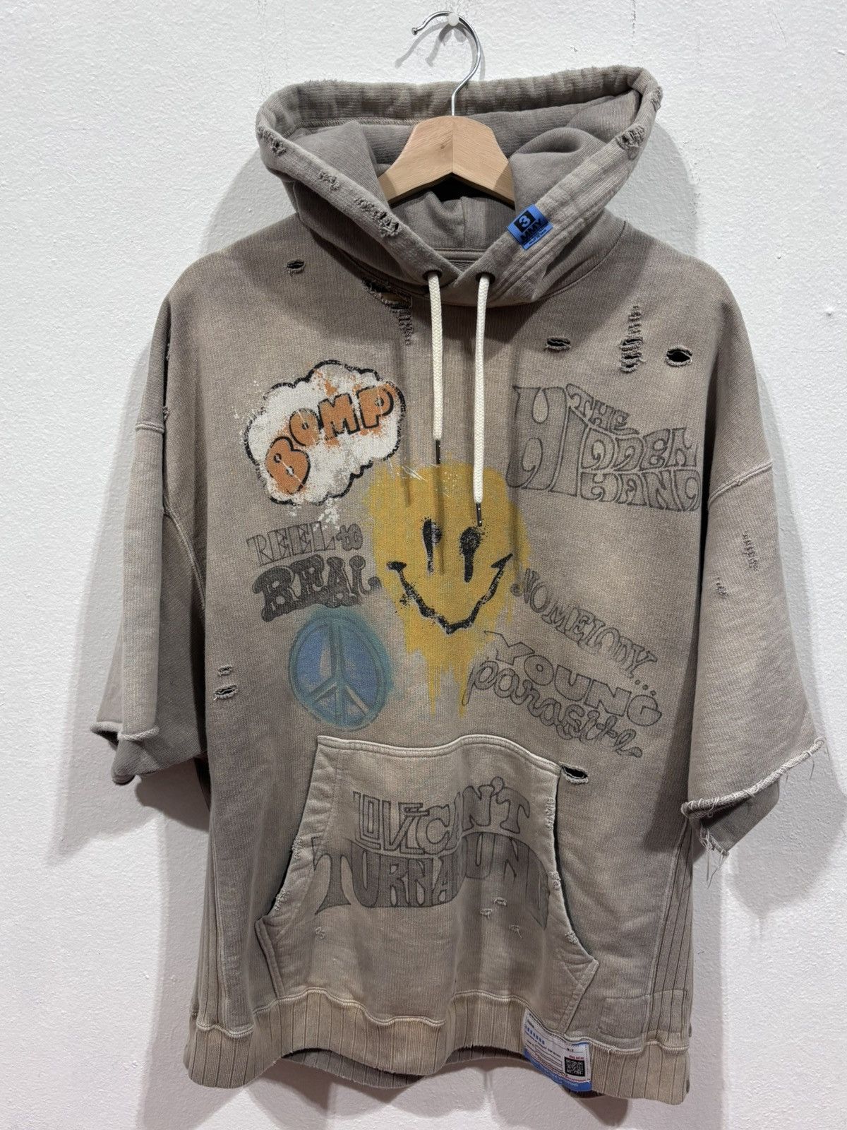 Maison MIHARA YASUHIRO Maison Mijara Yasuhiro Vintage Short Sleeve Hoodie Size US L / EU 52-54 / 3 - 1 Thumbnail