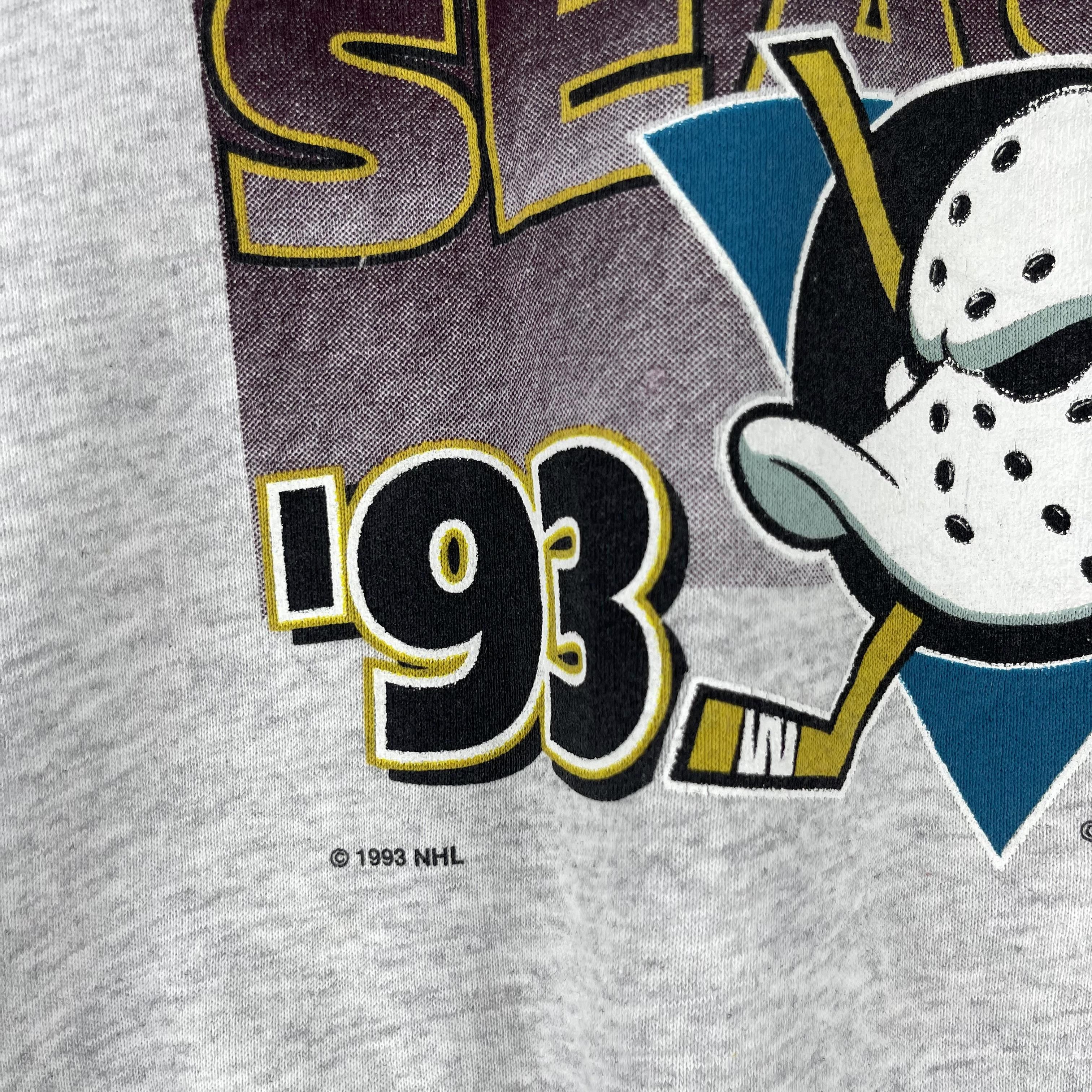 NHL × Vintage Vintage MIGHTY DUCKS Inaugural Season Nhl Sweatshirt Size US L / EU 52-54 / 3 - 4 Thumbnail