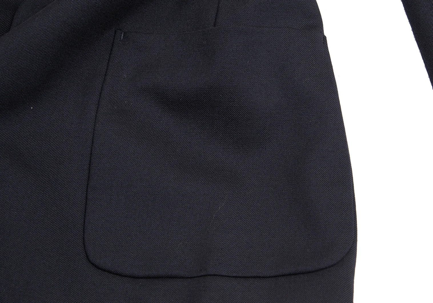 Comme des Garcons Homme Plus Stretch Wool Cutaway Jacket in Navy, Size S Size US S / EU 44-46 / 1 - 12 Thumbnail