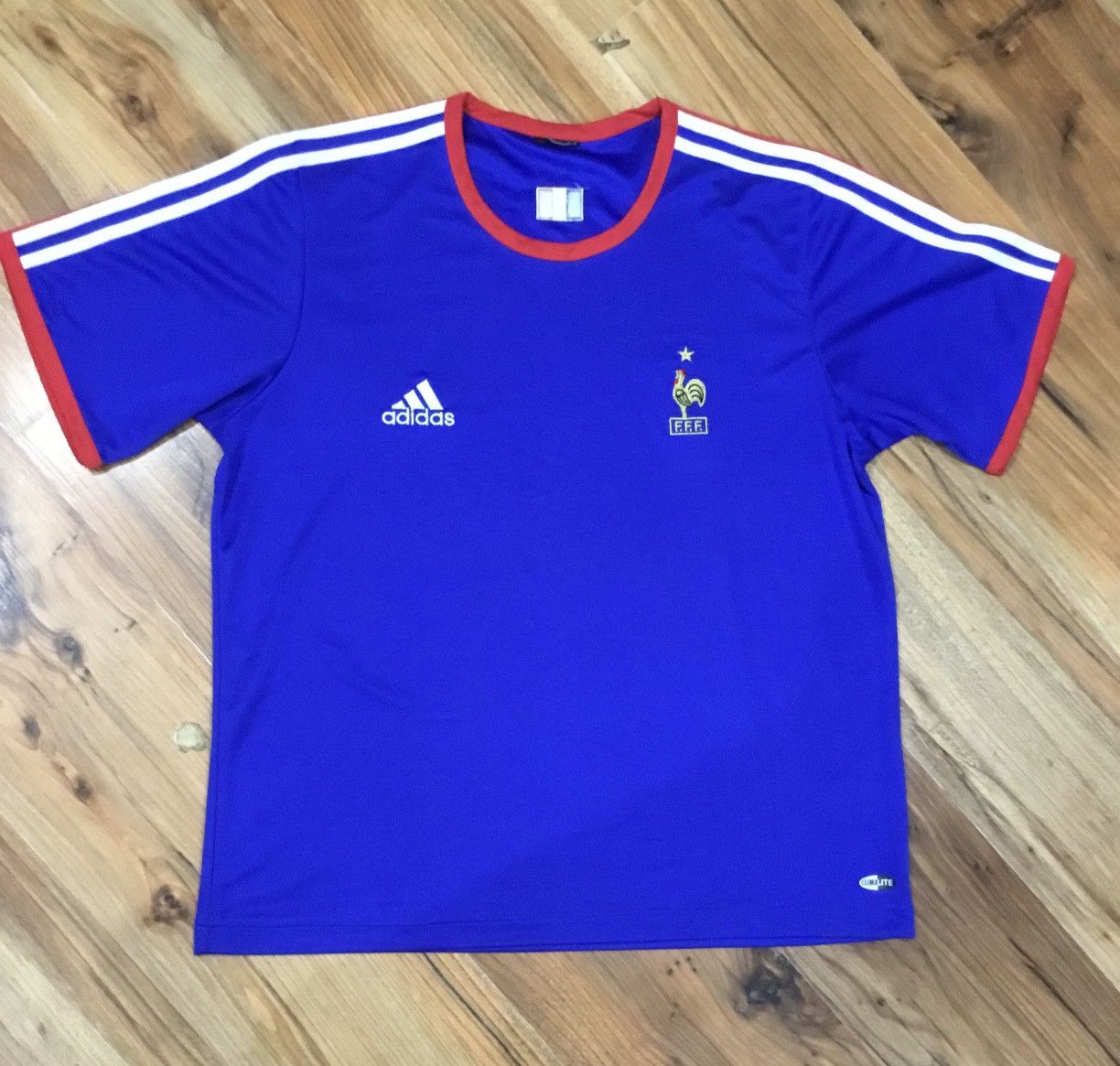 Adidas FRANCE NATIONAL TEAM 2006-2007 HOME ADIDAS TRAINING SHIRT Size US L / EU 52-54 / 3 - 1 Thumbnail