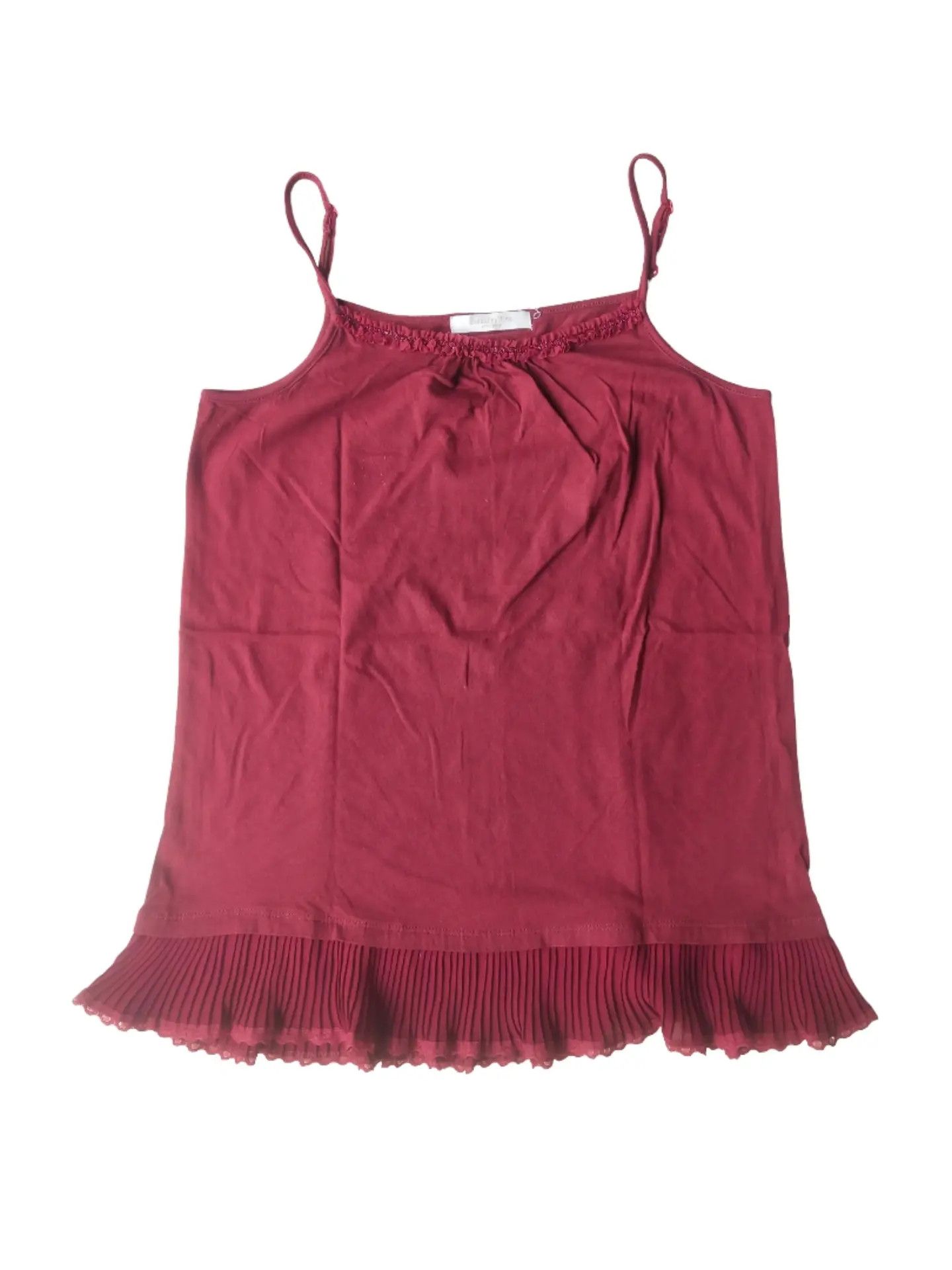 Japanese Brand Chocol Raffine Robe Ruffle Hem Camisole Woman Top Japan Size S / US 4 / IT 40 - 1 Thumbnail