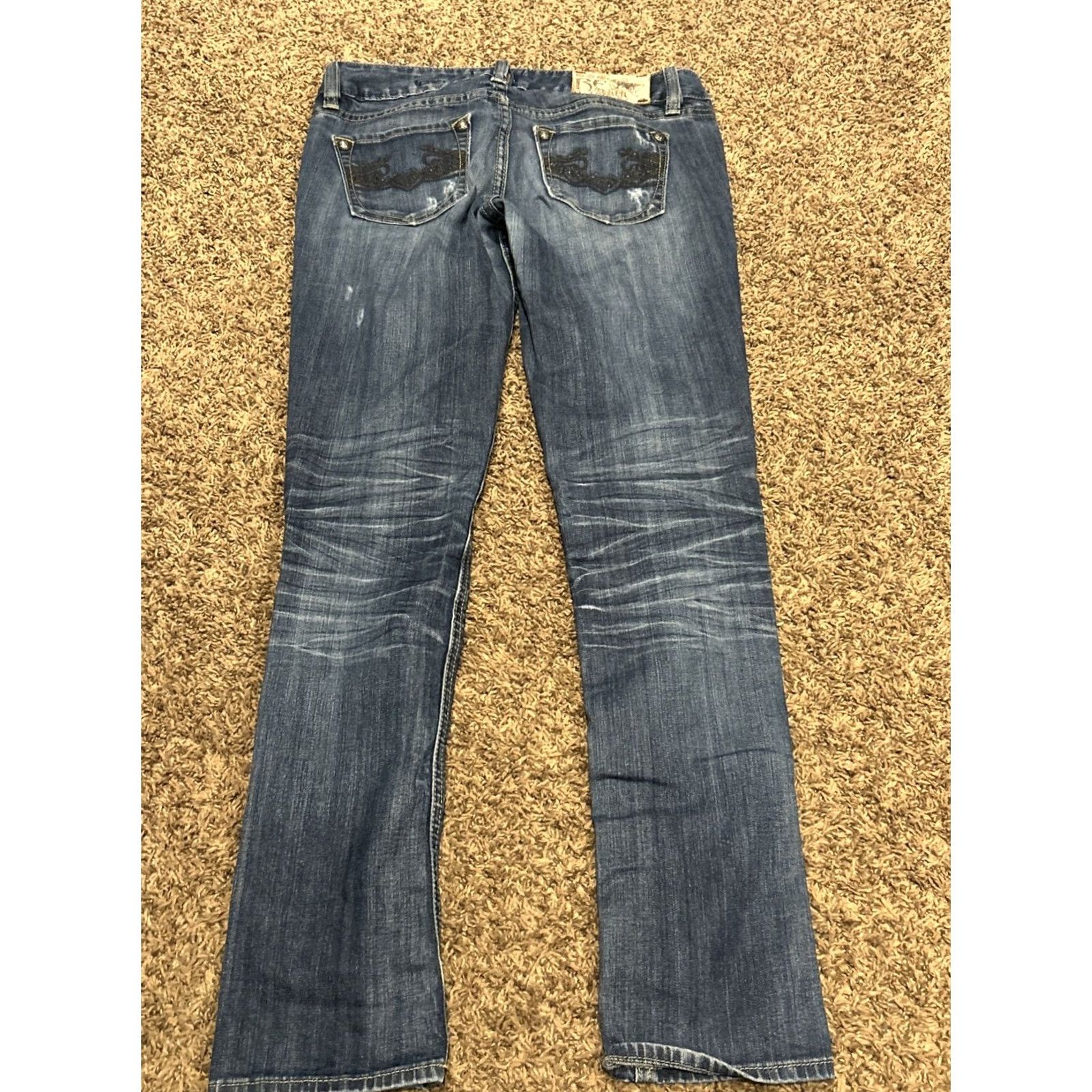 Express express rerock Jeans Women’s Size 4 Blue Skinny Cotton Blend B18 Size 27" / US 4 / IT 40 - 5 Thumbnail