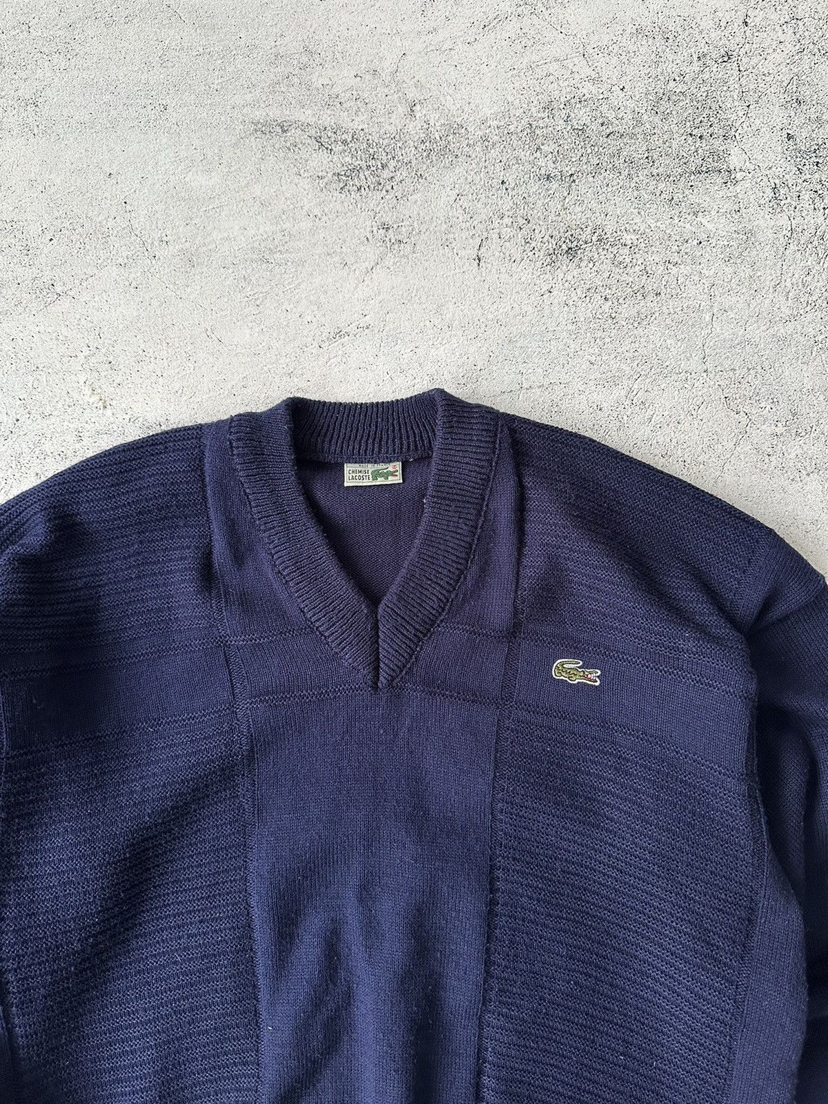 Lacoste × Vintage Vintage Lacoste V-Neck Sweater Size US L / EU 52-54 / 3 - 5 Thumbnail