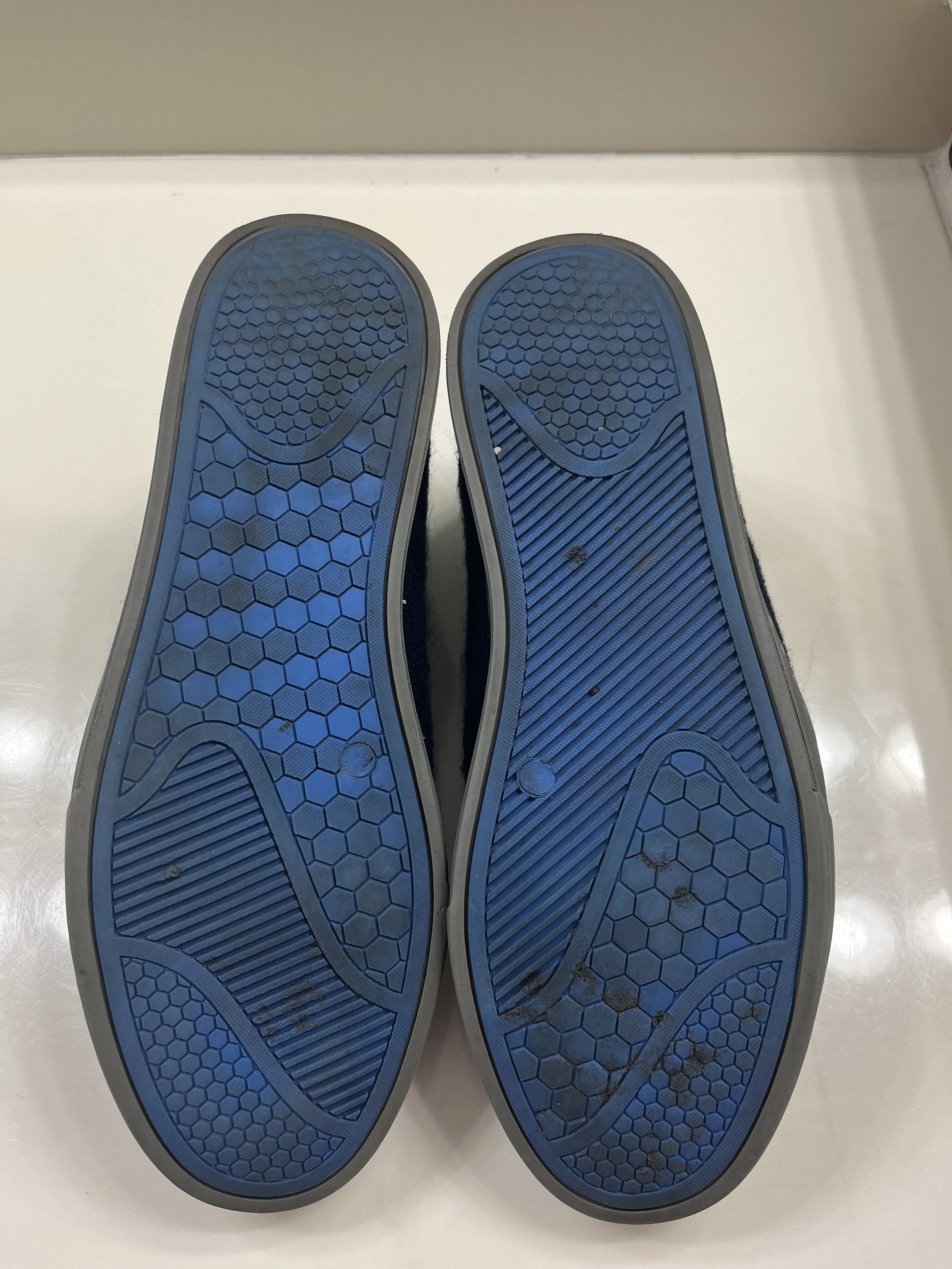 Other Russell Park Wool Bouclé Hi-Top Sneaker Navy Grey US8.5 Size US 8.5 / EU 41-42 - 7 Thumbnail