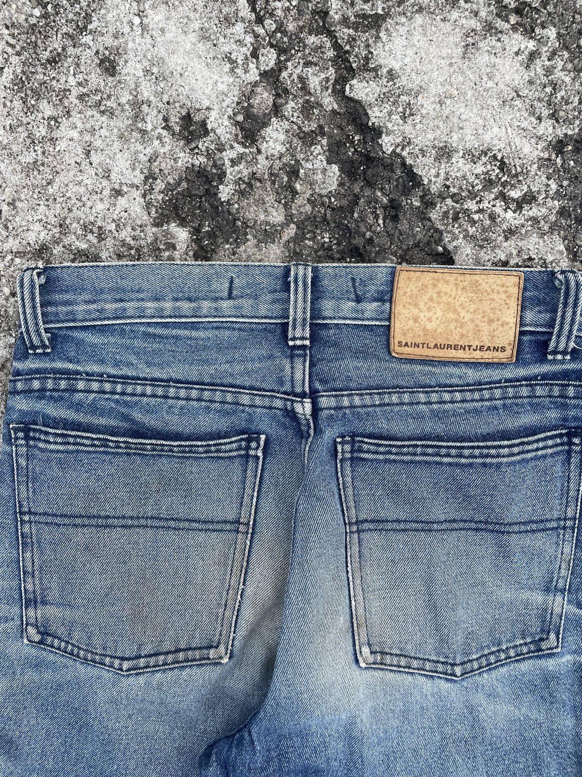 Yves Saint Laurent Vintage Saint Laurent Jeans Mud Wash Whiskering Distressed Size US 29 - 8 Thumbnail
