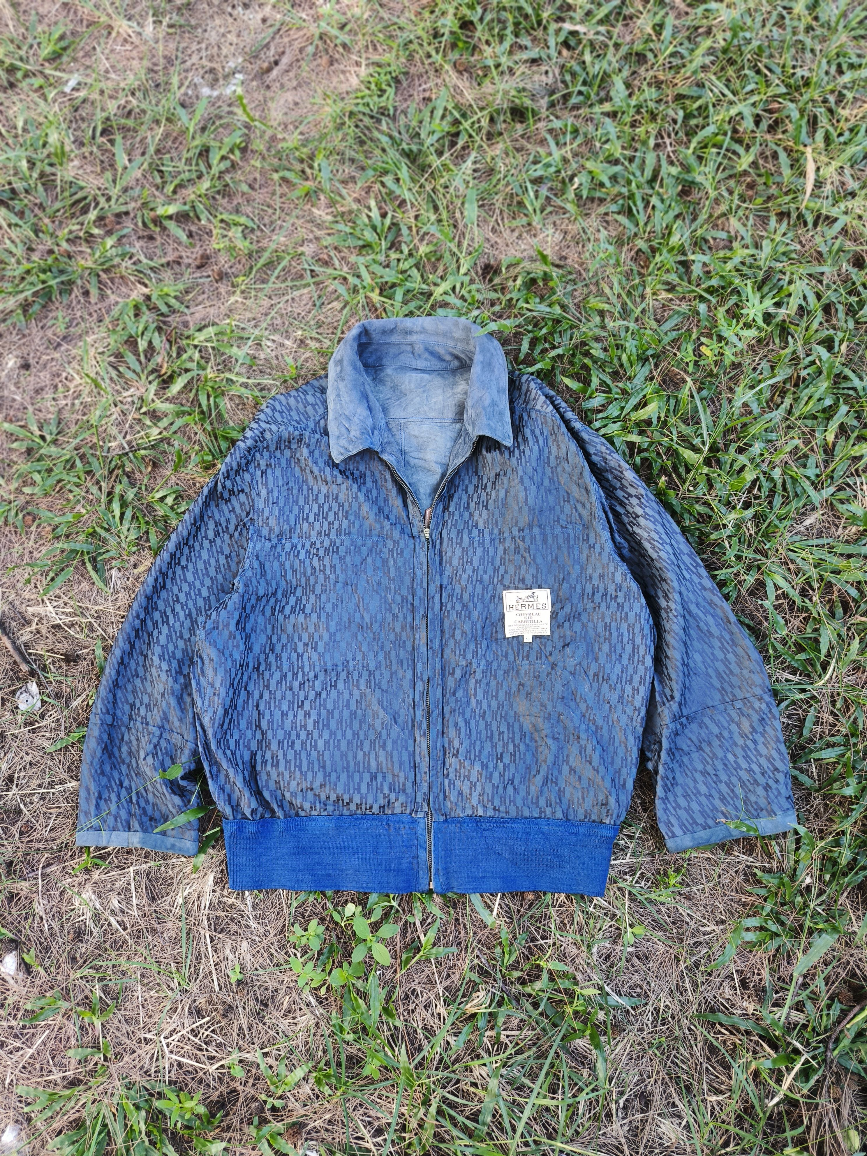 Hermes Vintage Hermes Chevreau Kid Cabritilla Suede Bomber Jacket Size US L / EU 52-54 / 3 - 1 Thumbnail