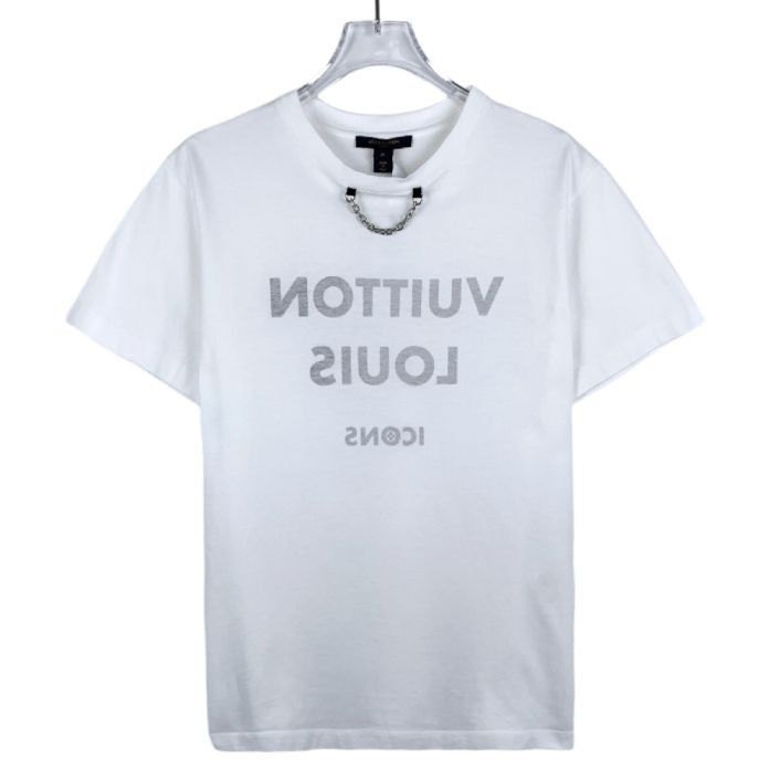 Louis Vuitton Louis Vuitton Lv 2021 Reverse Logo Print Chain-Decorated Whi Size M / US 6-8 / IT 42-44 - 1 Thumbnail