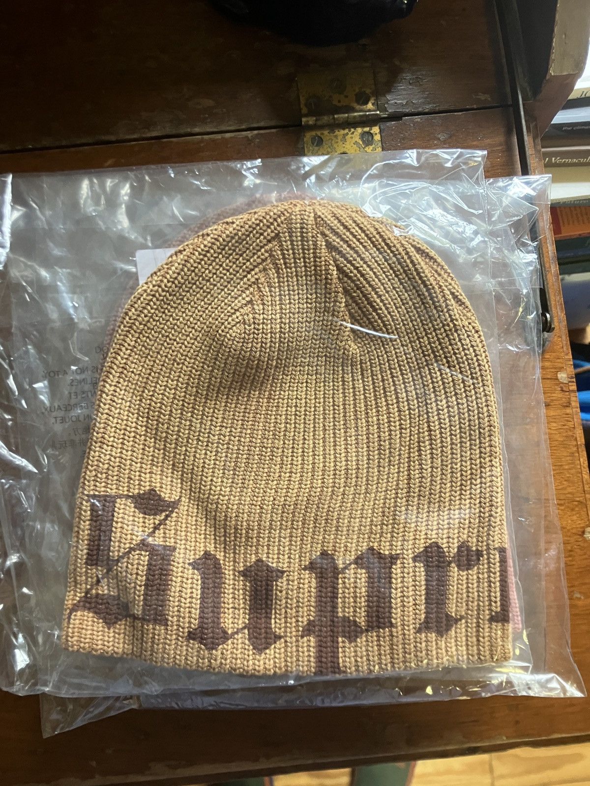 Supreme Old English Printed Beanie | Grailed