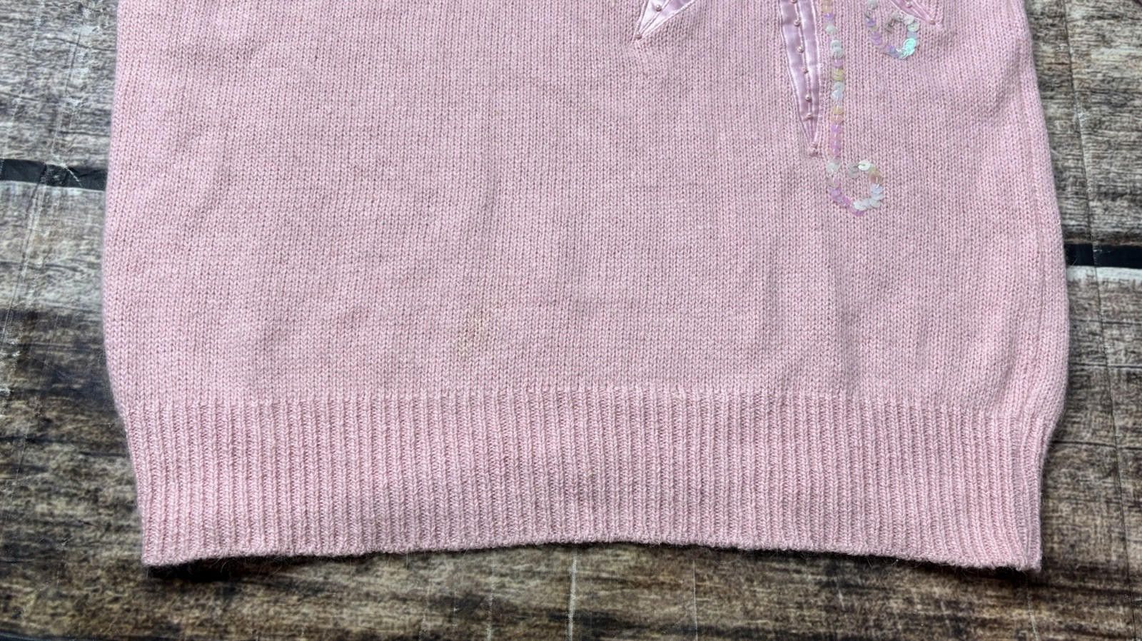 Other VTG Shopely Knits Sweater Women's L Silk Angora Blend Beaded Size L / US 10 / IT 46 - 6 Thumbnail