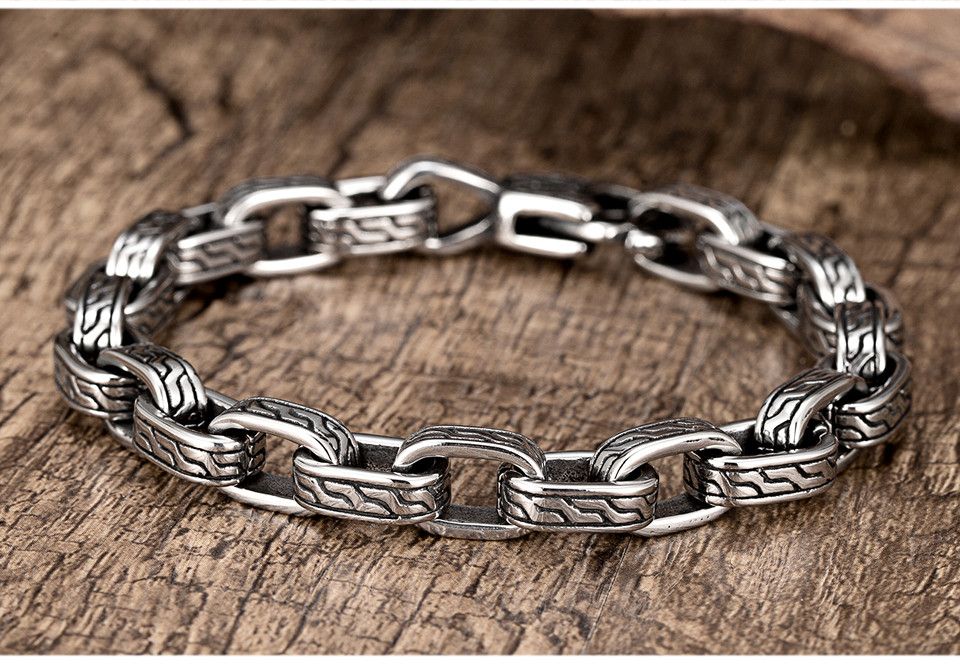 Other × Vintage Stainless Steel Creative Pattern Locomotive Retro Bracelet Size ONE SIZE - 2 Thumbnail