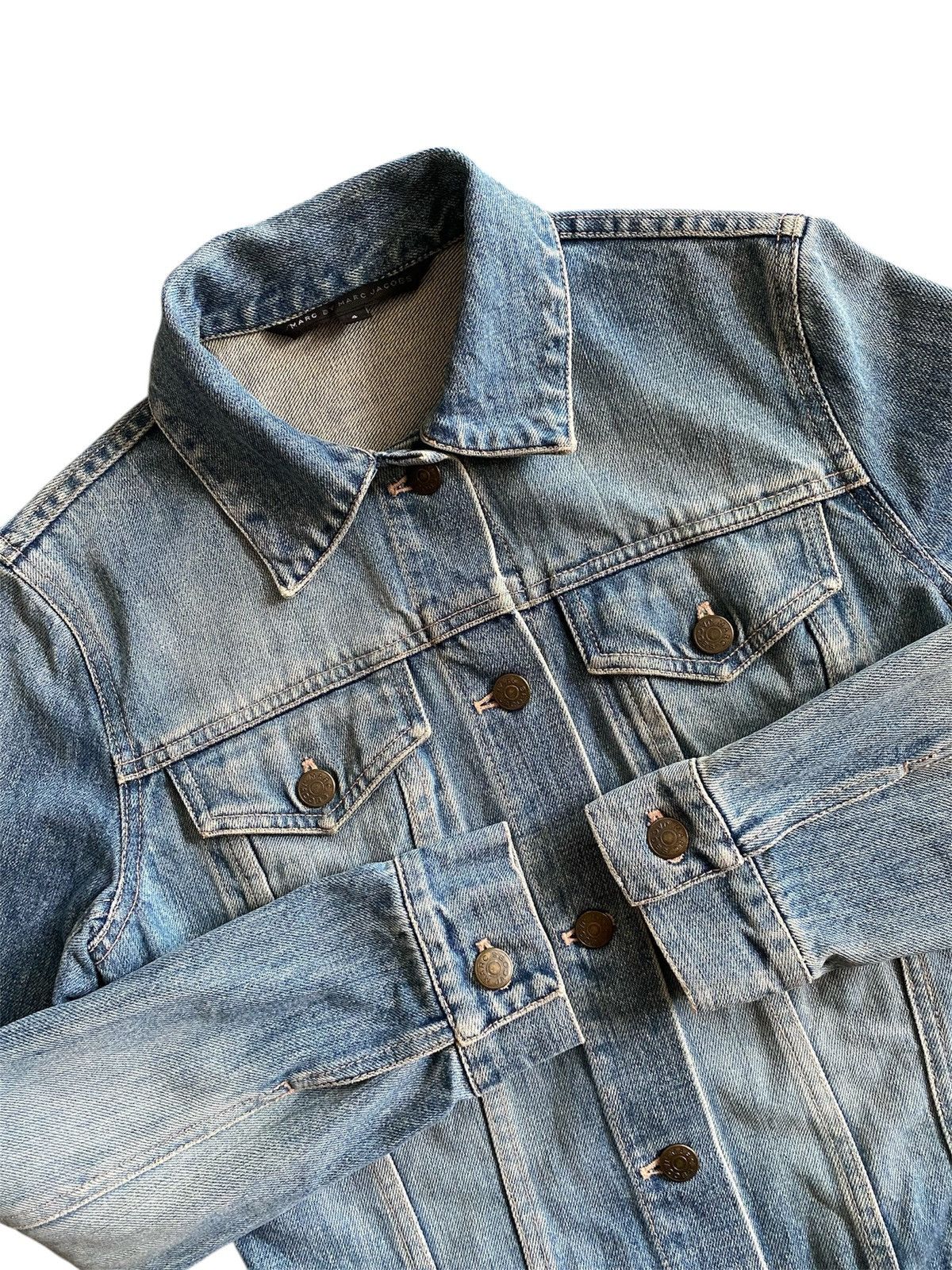 Marc by Marc Jacobs Nice Seasoned Marc by Marc Jacobs Denim Trucker Jack Size S / US 4 / IT 40 - 2 Thumbnail