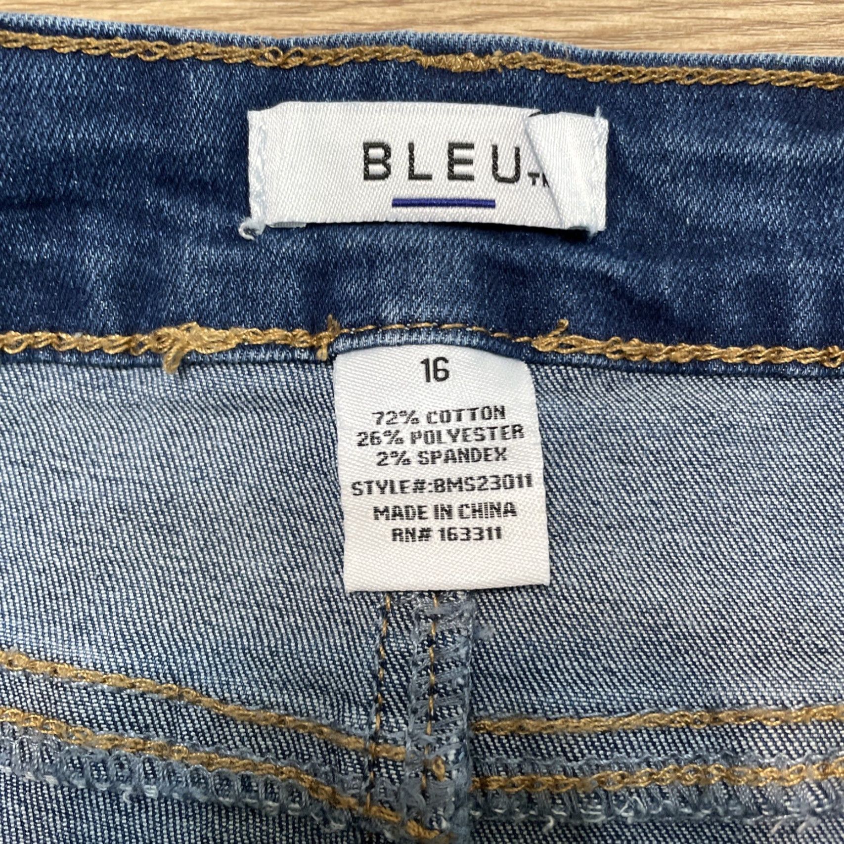 Denime BLEU Blue Denim A-Line Skirt Size 16 Regular Women Size 38" / US 16 / IT 52 - 2 Thumbnail