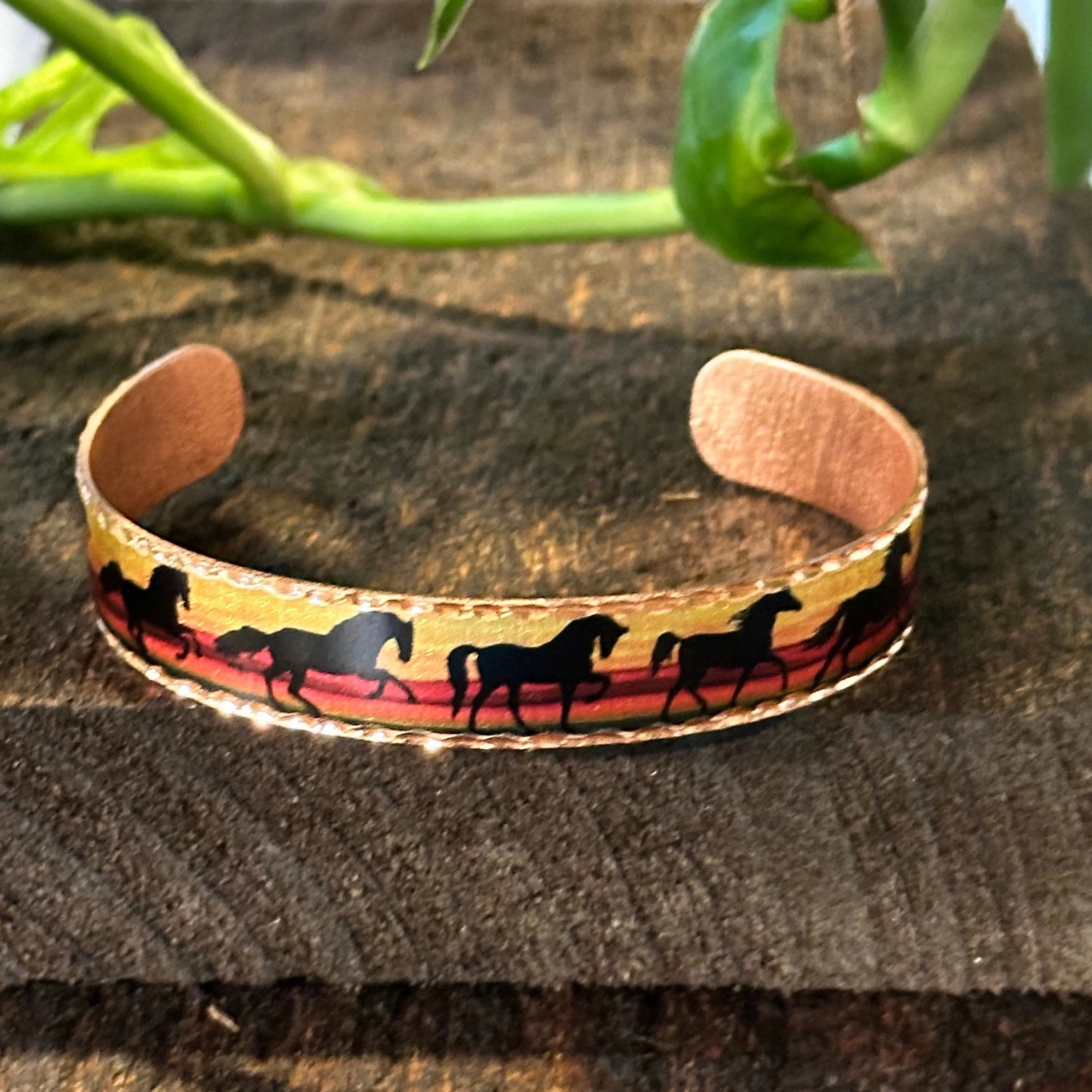 Other Handmade Boho WesternCopper Estuarian Galloping Horse Design Size ONE SIZE - 1 Thumbnail