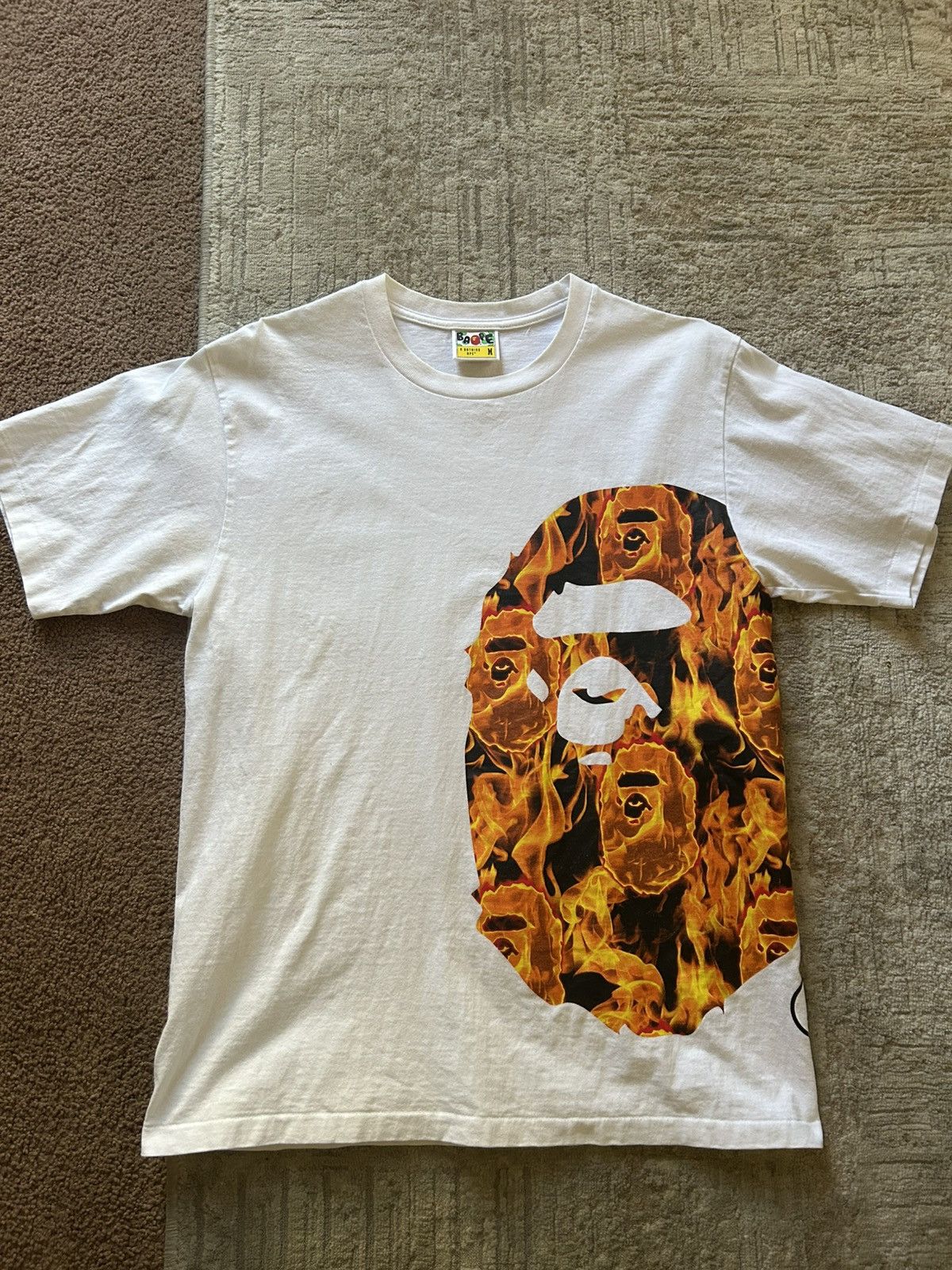 Bape BAPE Flame Side Big Ape Head Tee Size US M / EU 48-50 / 2 - 1 Thumbnail