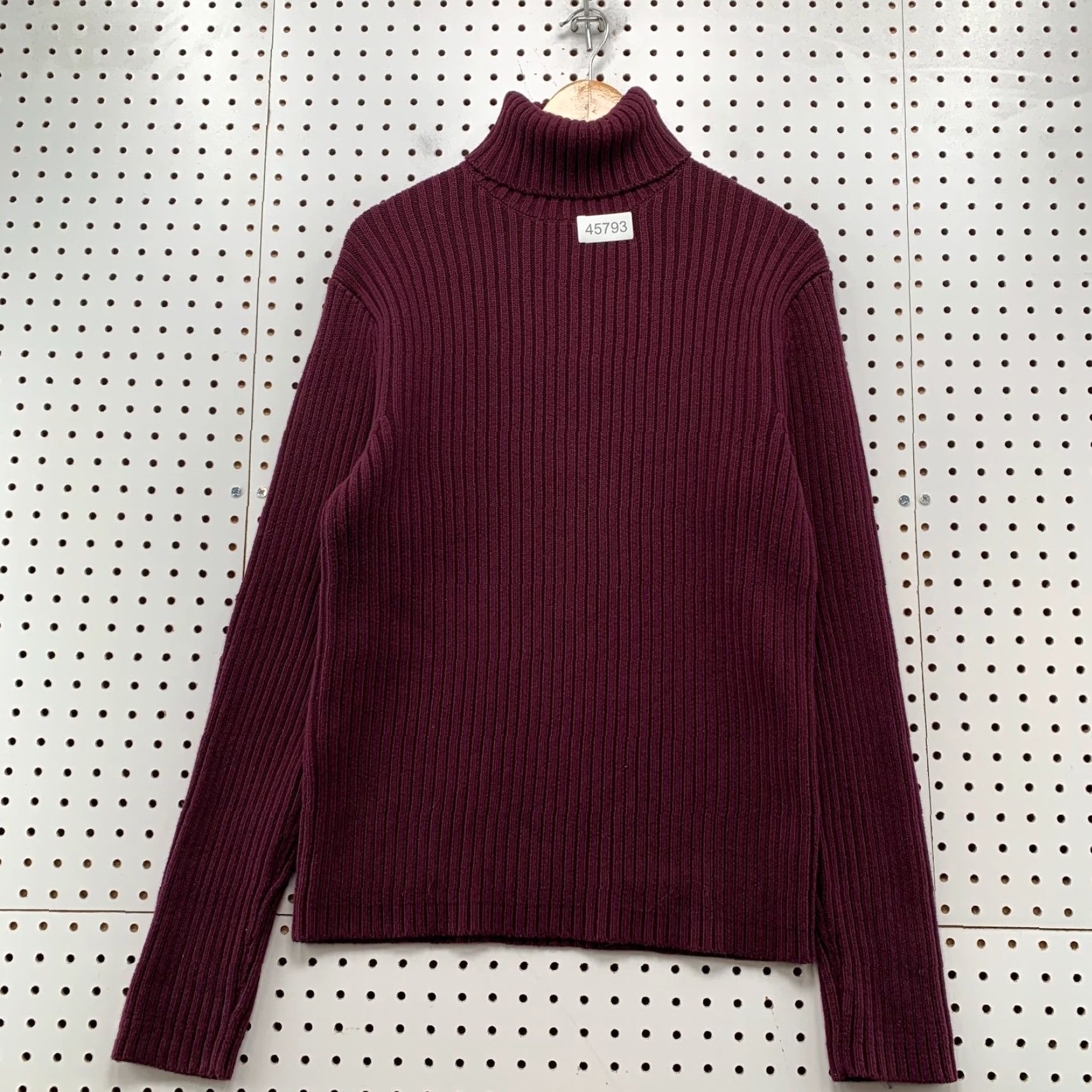 Banana Republic VINTAGE Banana Republic Sweater Shirt M Mens Turtleneck Maroon Knit Stretch Fall Winter Spring Long Sleeve Pullover Fisherman Classic Knit Size US M / EU 48-50 / 2 - 2 Thumbnail