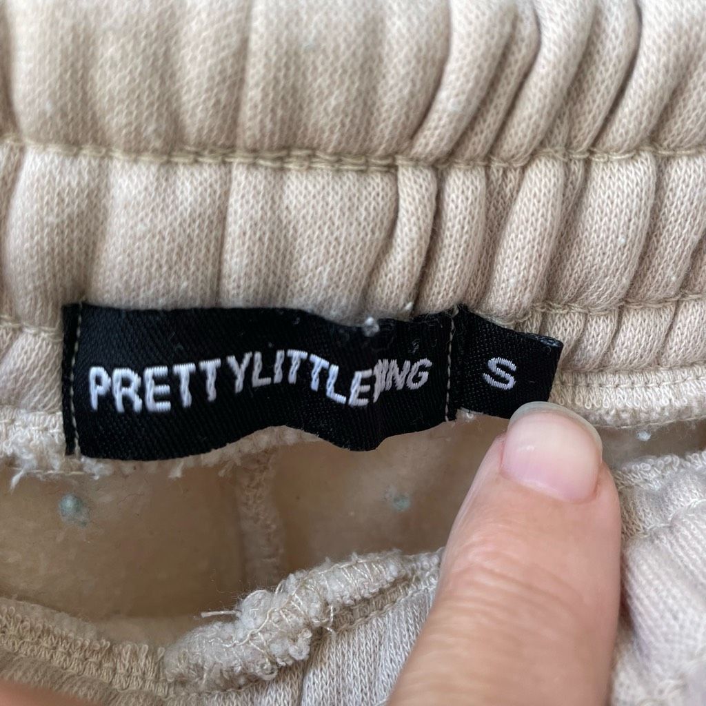 Other PLT PrettyLittleThing Beige Cream Badge Detail Straight Leg Size 27" / US 4 / IT 40 - 4 Thumbnail